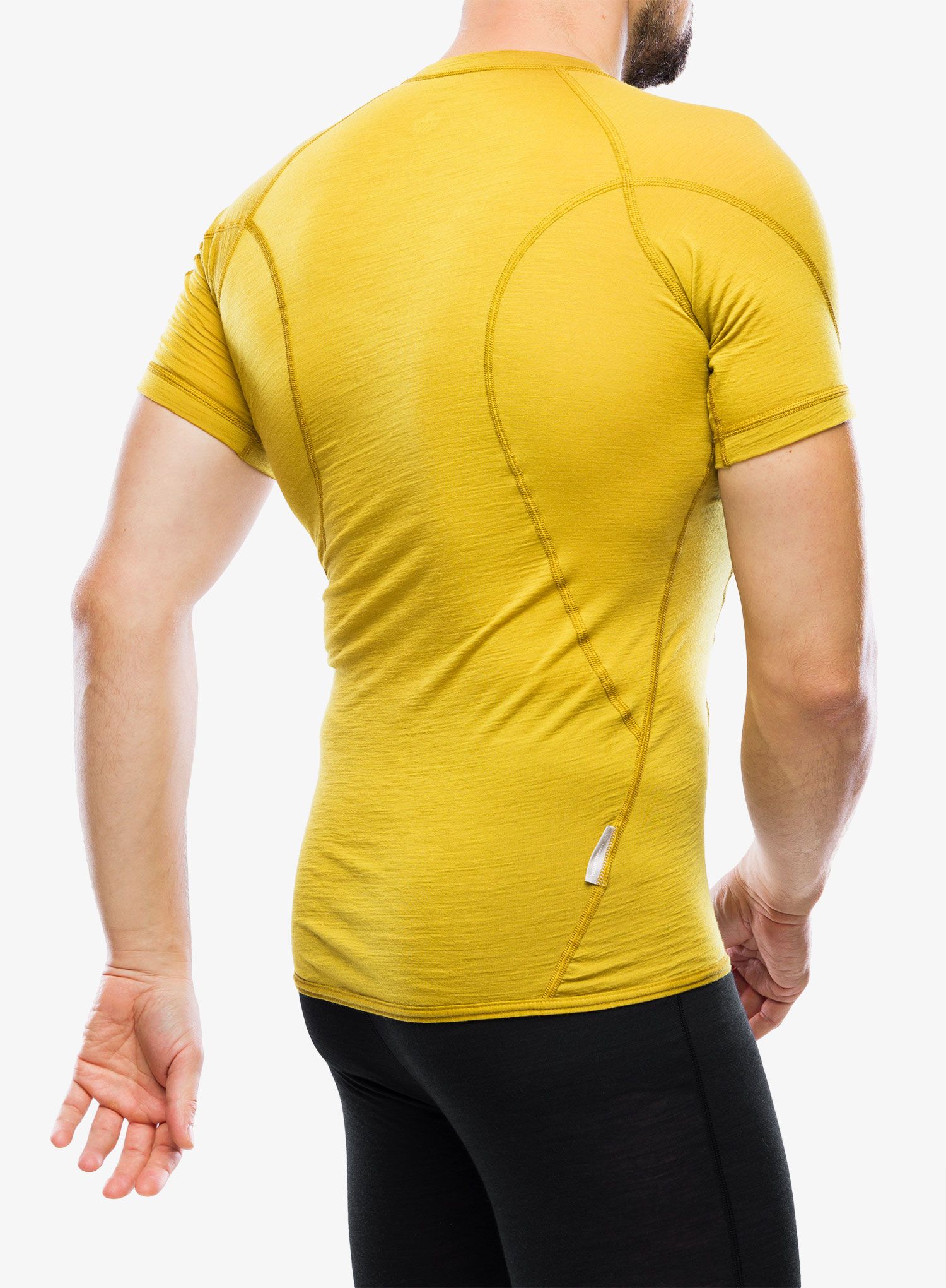 Termo triko pánské Sensor Merino Air Tee S/S - mustard