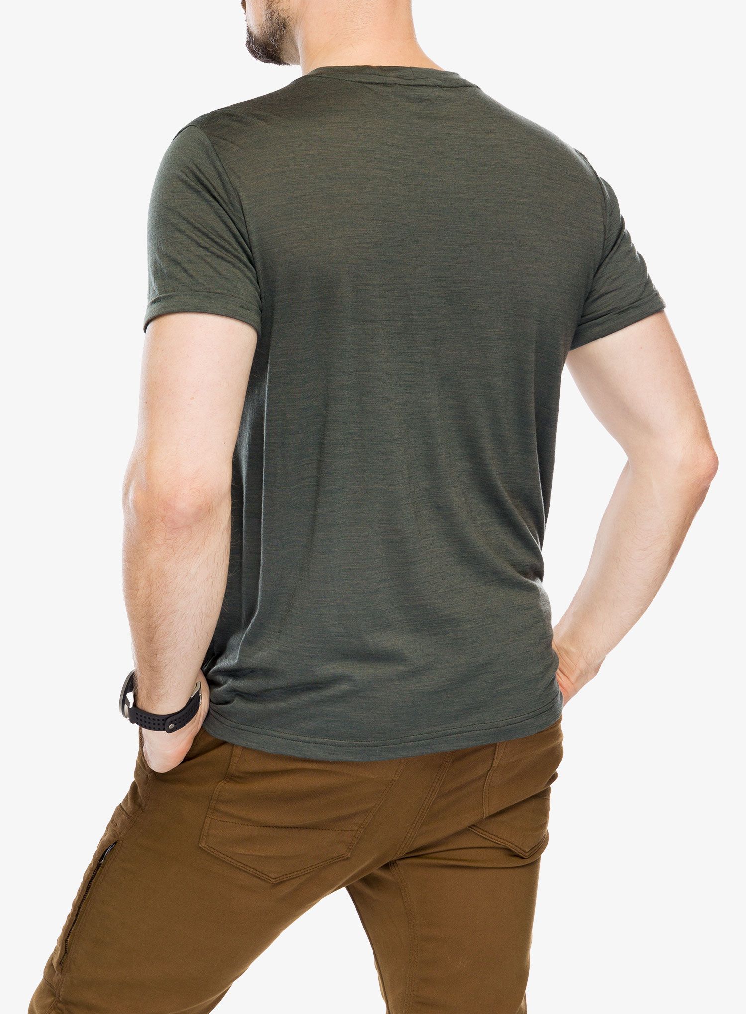 Merino triko Sensor Merino Air Traveller Tee - olive green