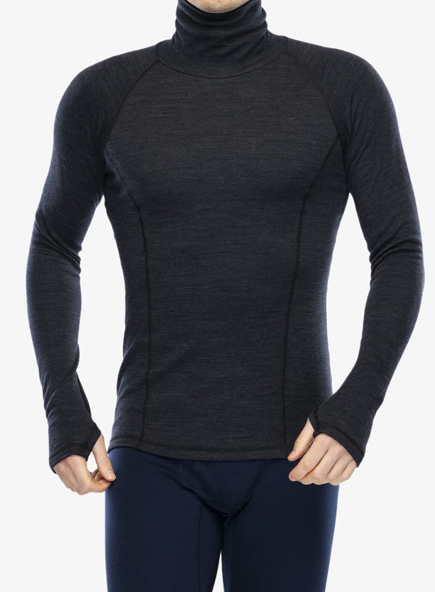 Funkční mikina Sensor Merino Bold Tee LS Roll Neck - anthracite gray