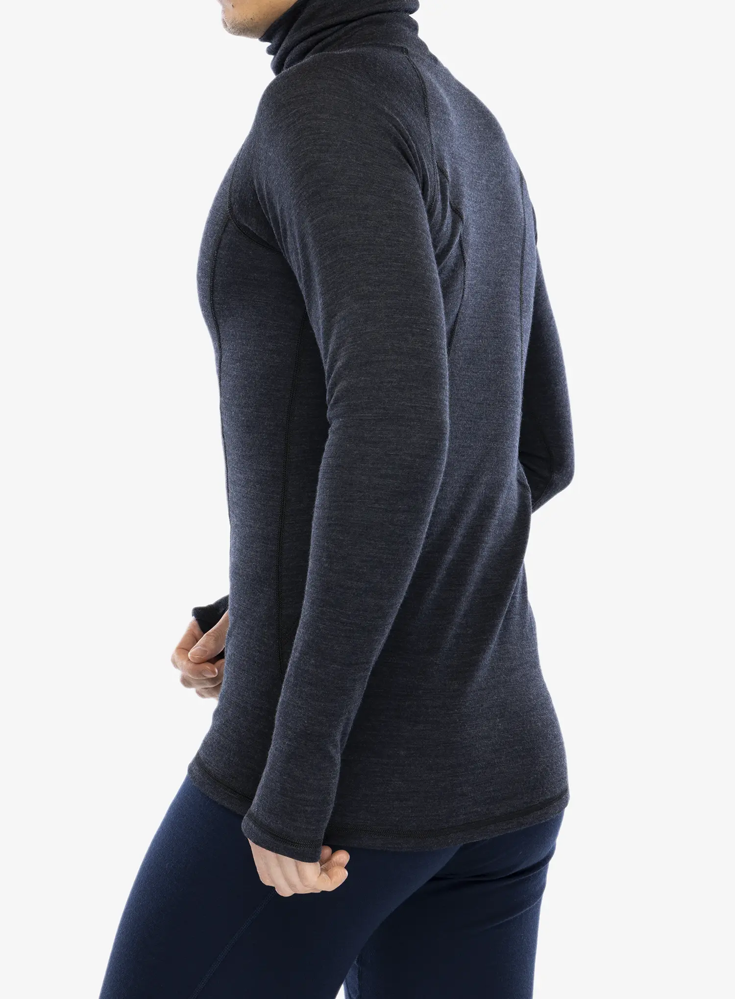 Funkční mikina Sensor Merino Bold Tee LS Roll Neck - anthracite gray