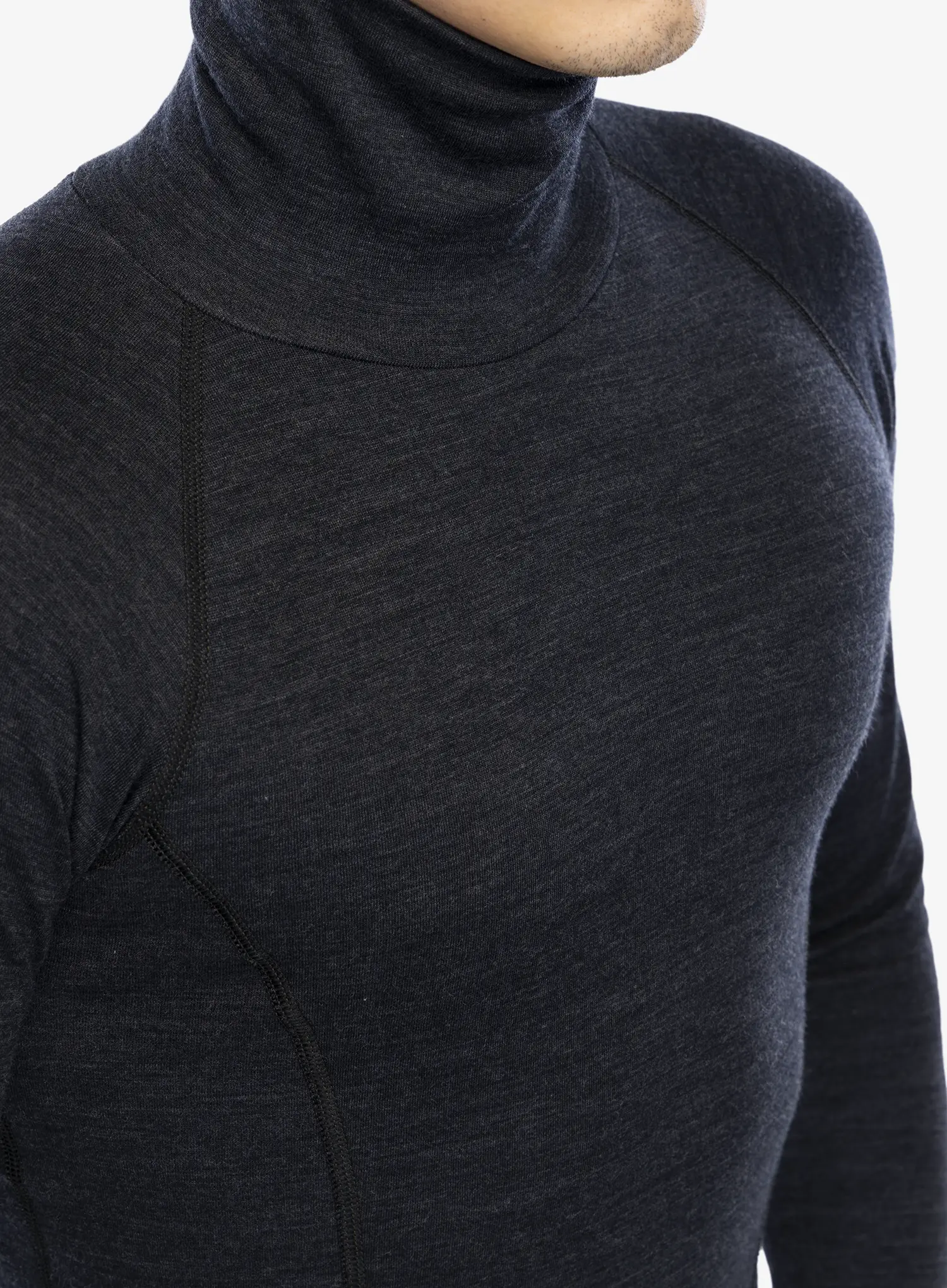 Funkční mikina Sensor Merino Bold Tee LS Roll Neck - anthracite gray