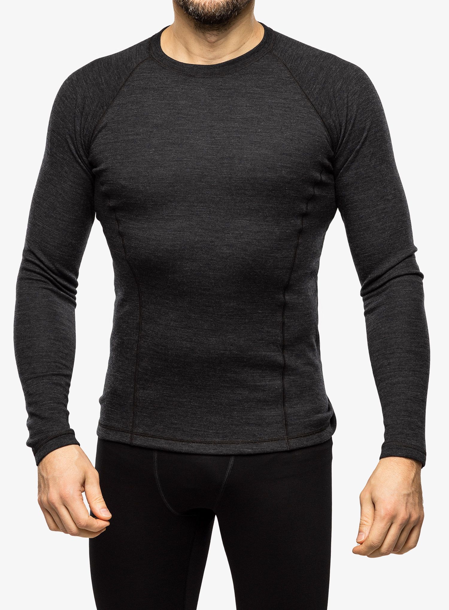 Termální mikina Sensor Merino Bold Tee LS - anthracite gray