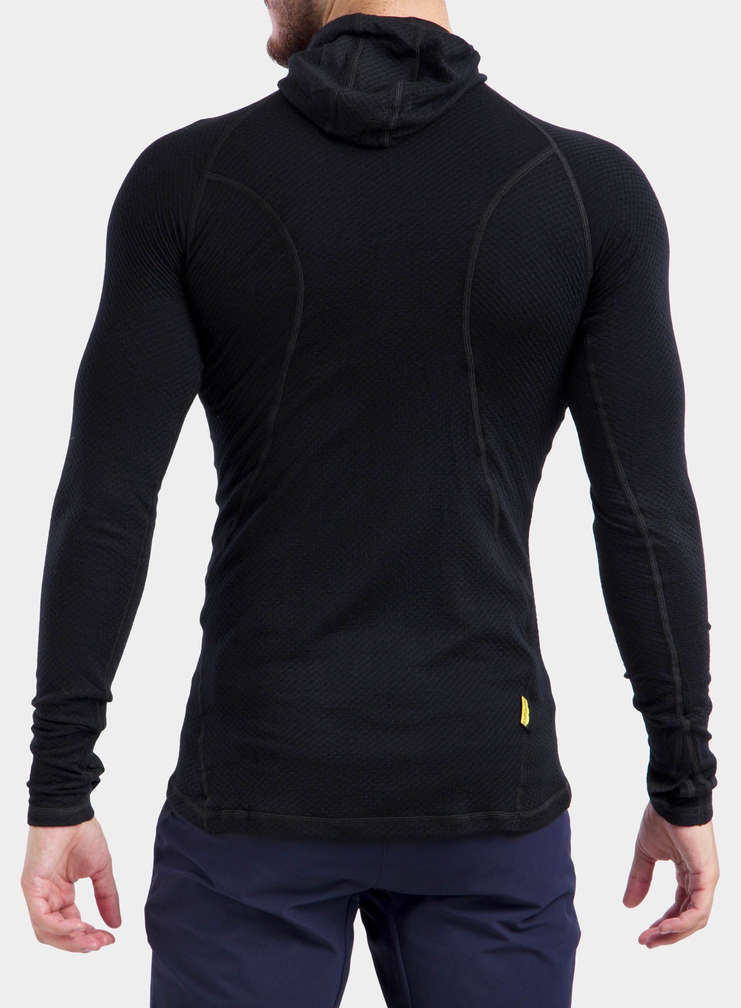 Termoaktivní mikina Sensor Merino DF Tee L/S Hooded - black