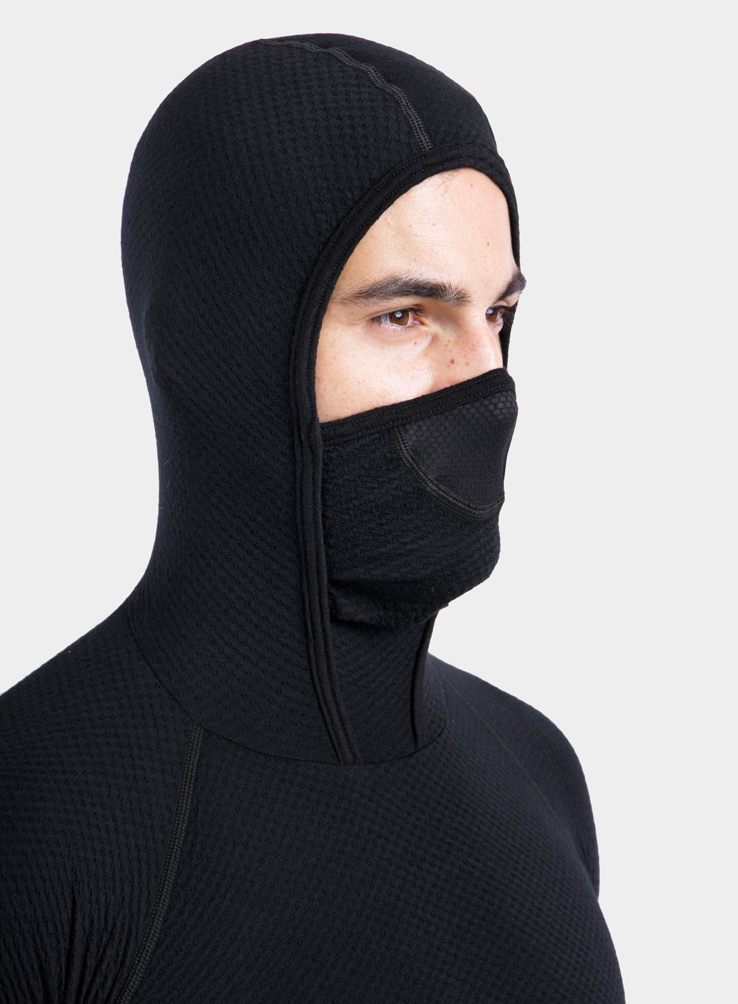 Termoaktivní mikina Sensor Merino DF Tee L/S Hooded - black