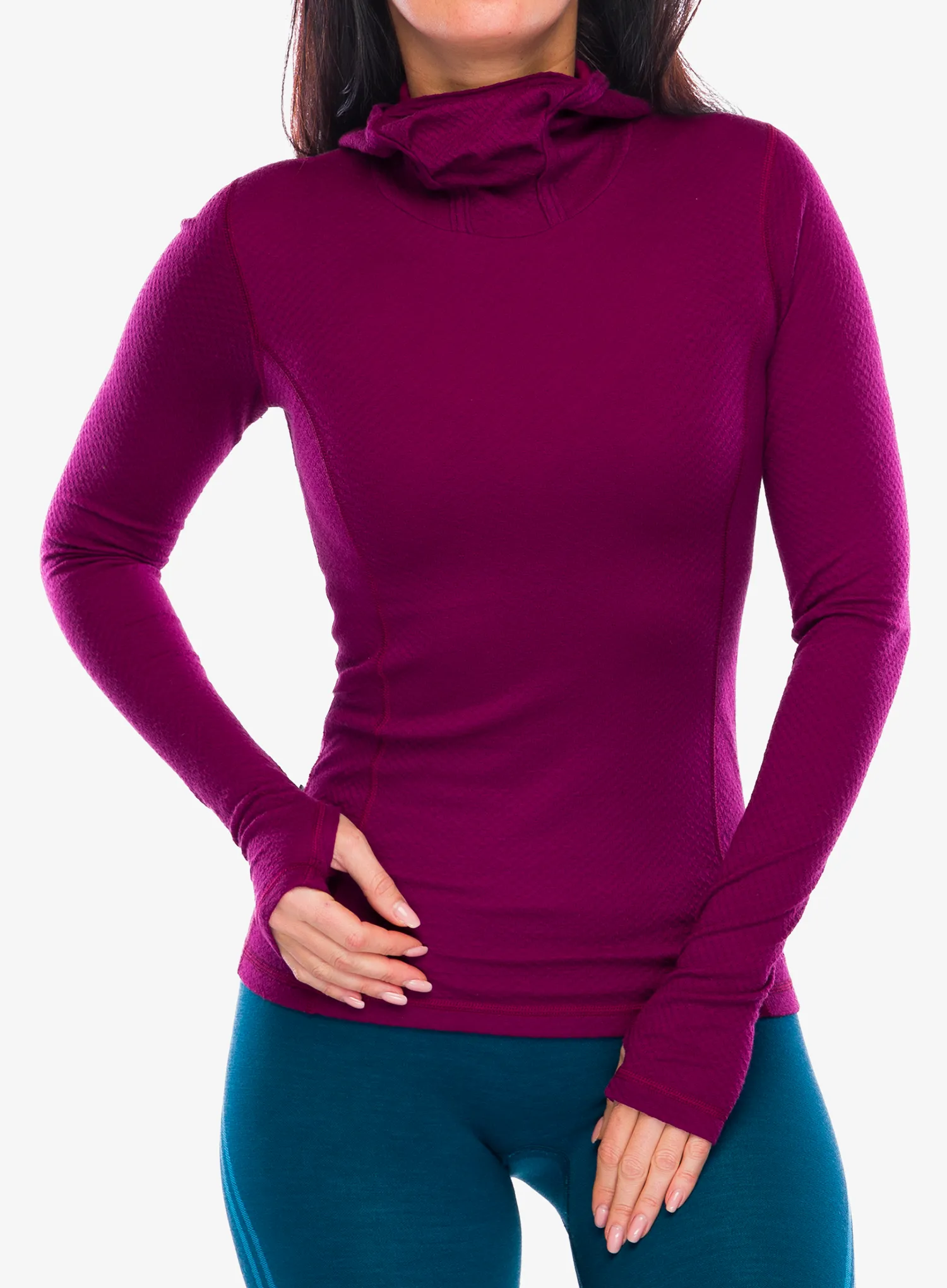 Dámská termoaktivní mikina Sensor Merino DF Tee L/S Hooded - lilla