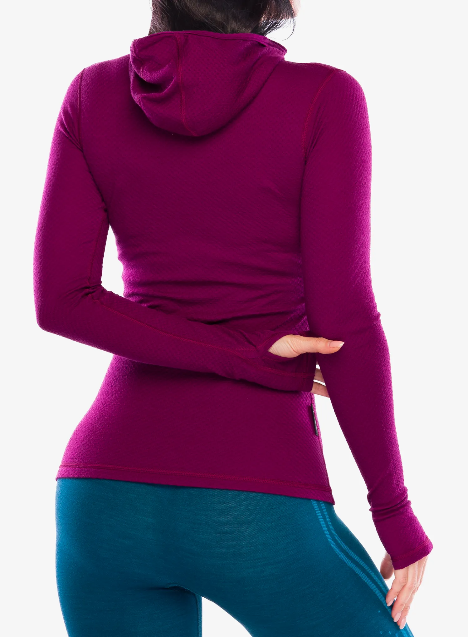 Dámská termoaktivní mikina Sensor Merino DF Tee L/S Hooded - lilla