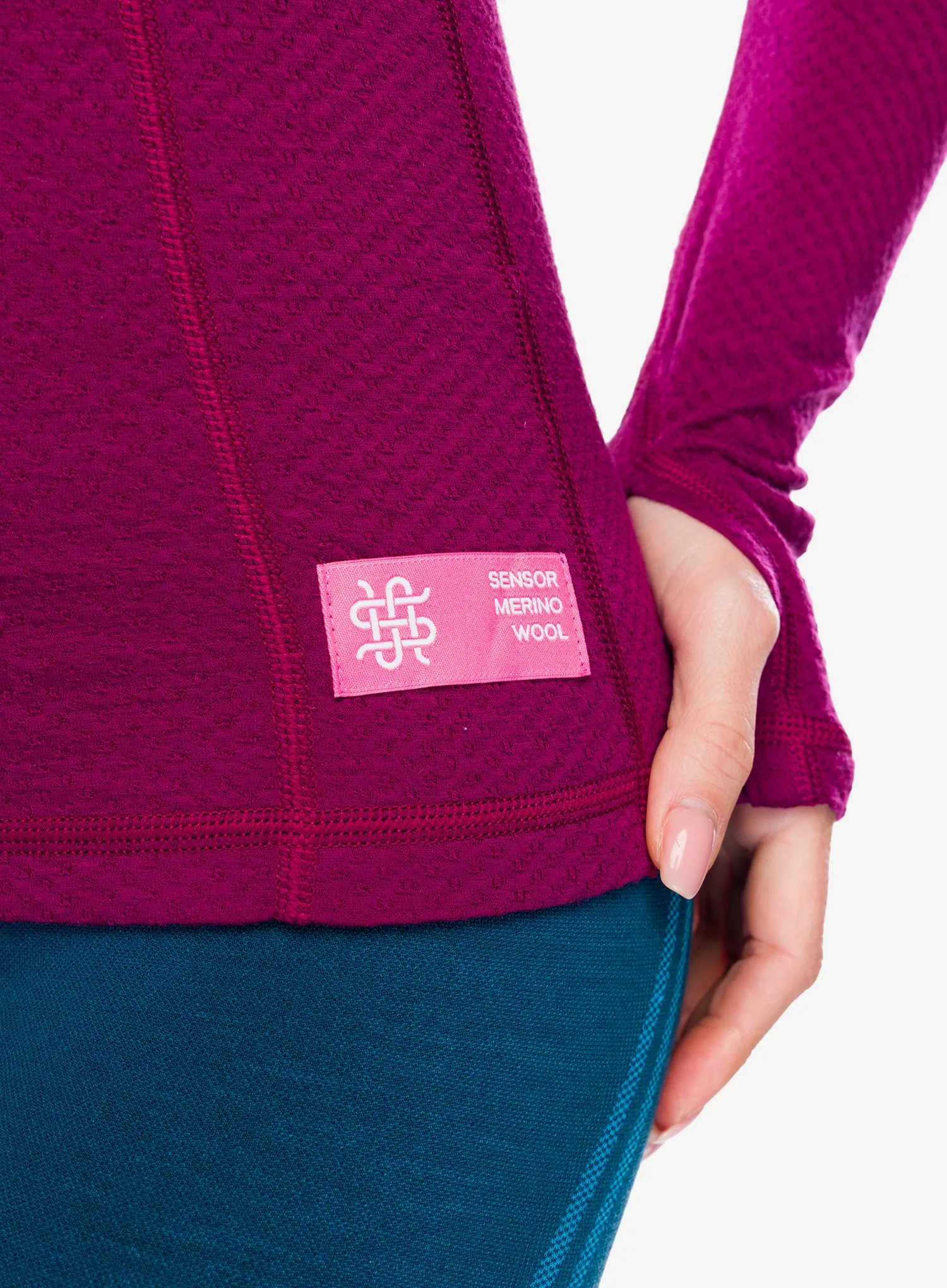 Dámská termoaktivní mikina Sensor Merino DF Tee L/S Hooded - lilla