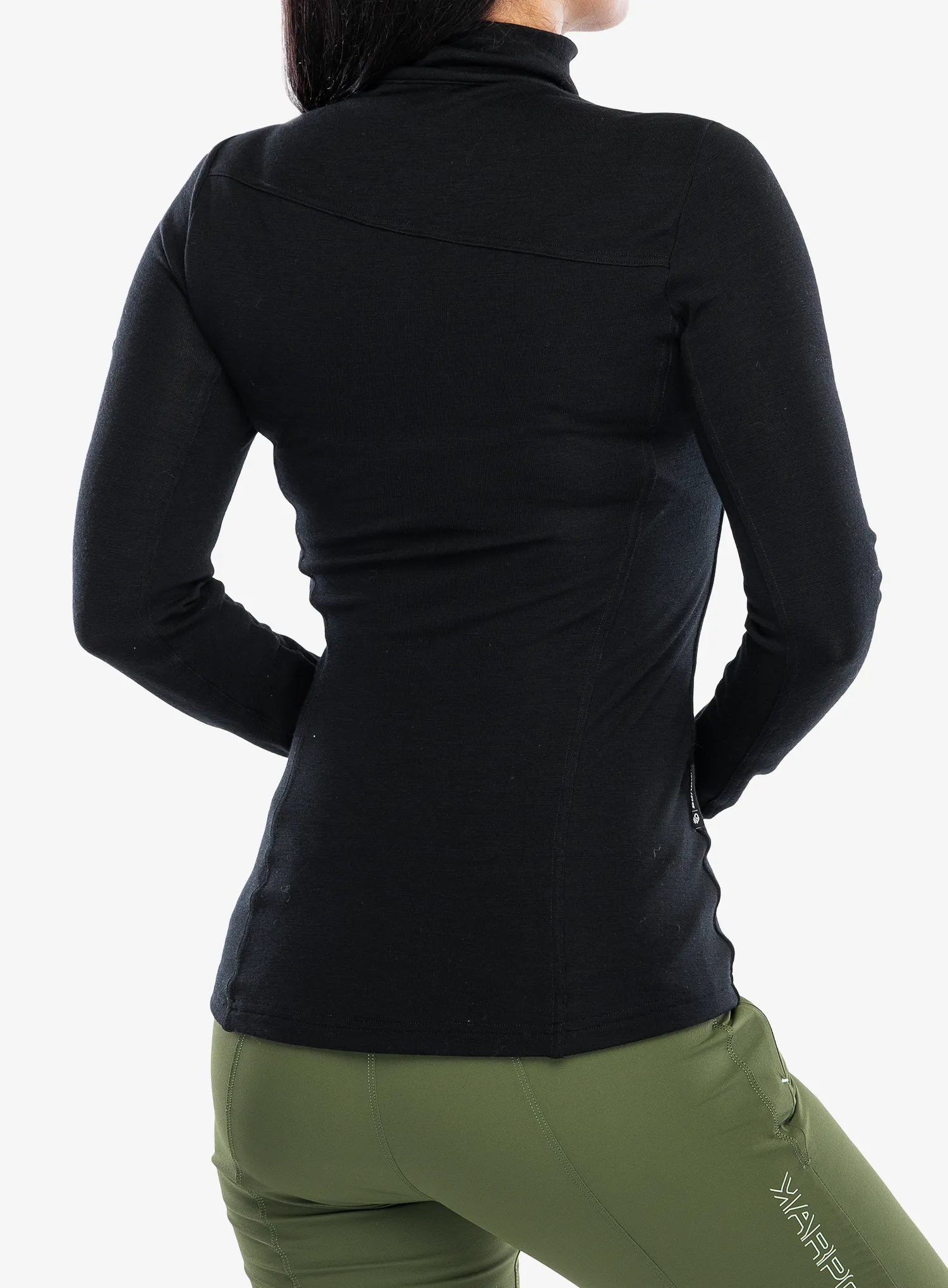 Dámská termoaktivní mikina Sensor Merino Ex Tee L/S Zip - black