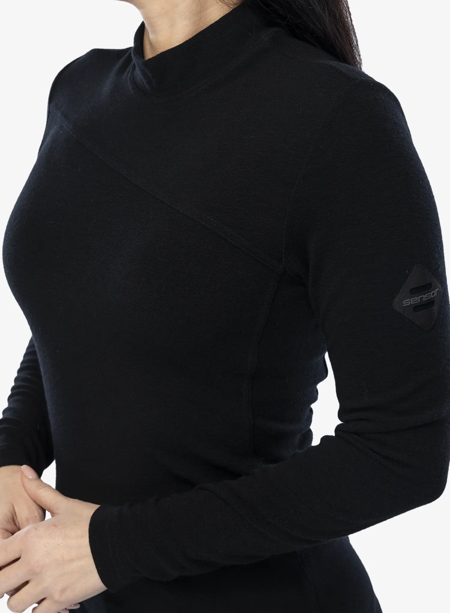 Dámská termoaktivní mikina Sensor Merino Ex Tee L/S - black