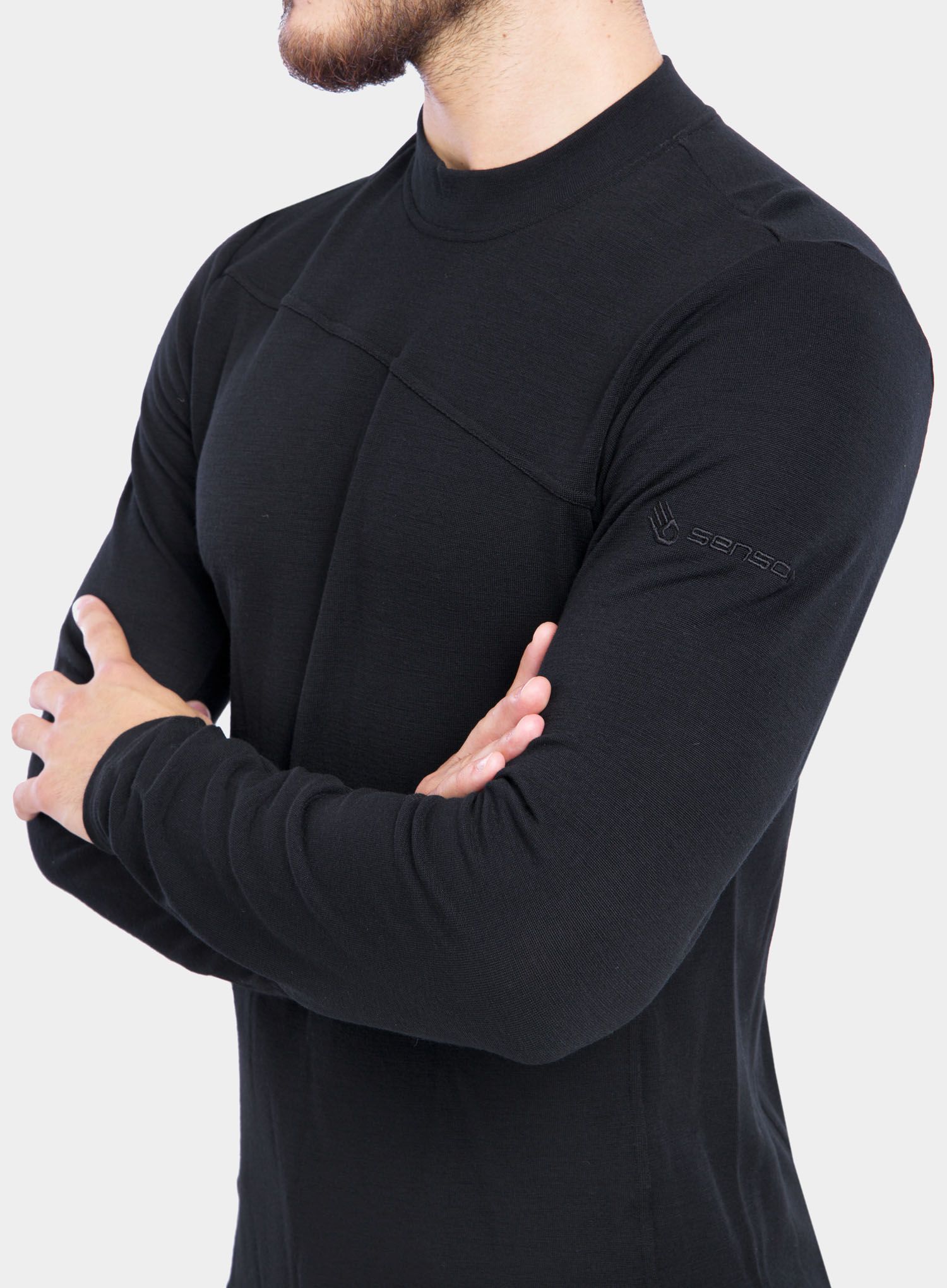 Mikina Sensor Merino Ex Tee L/S - black