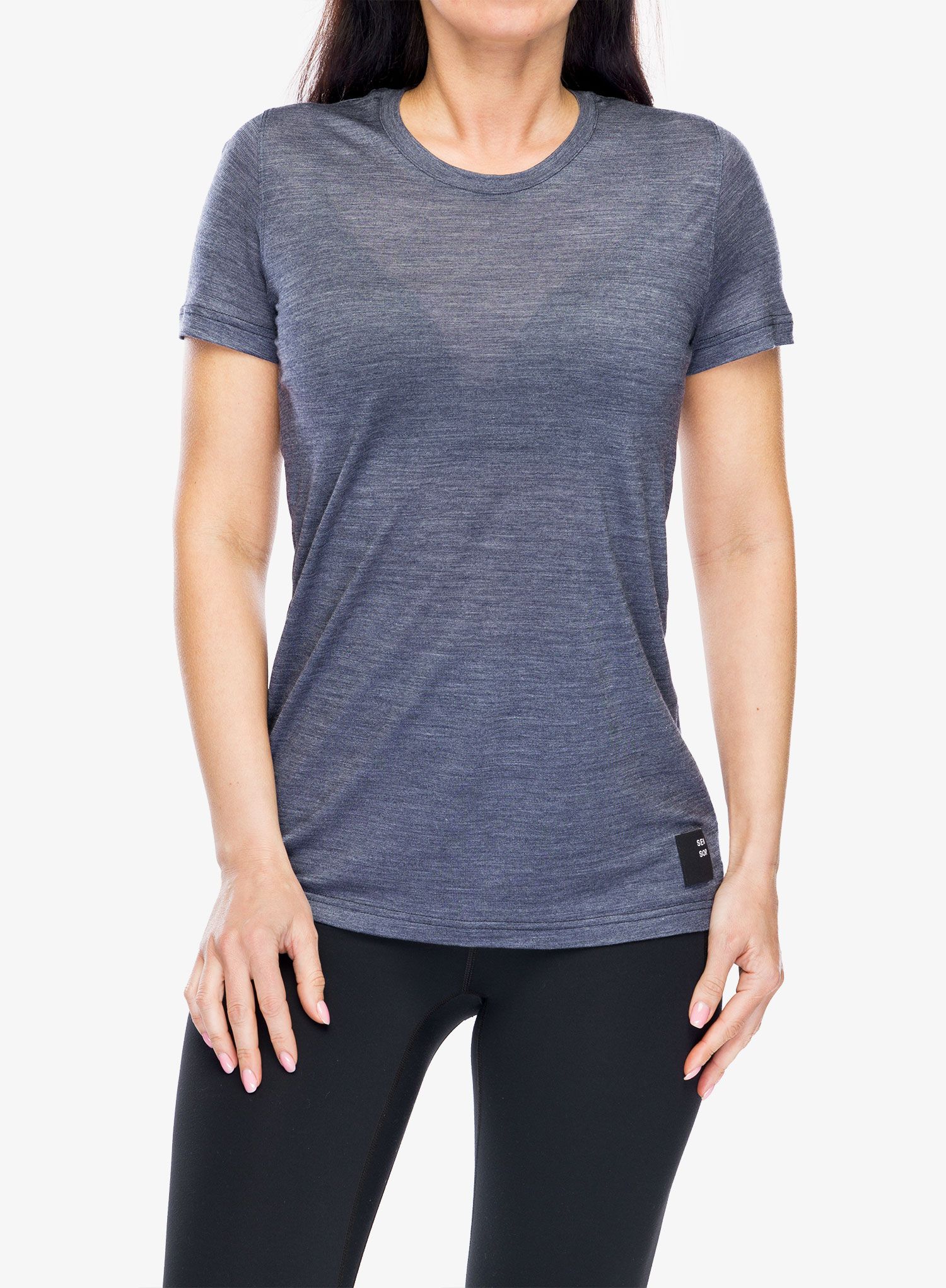 Merino triko dámské Sensor Merino Lite Tee SS - mottled blue