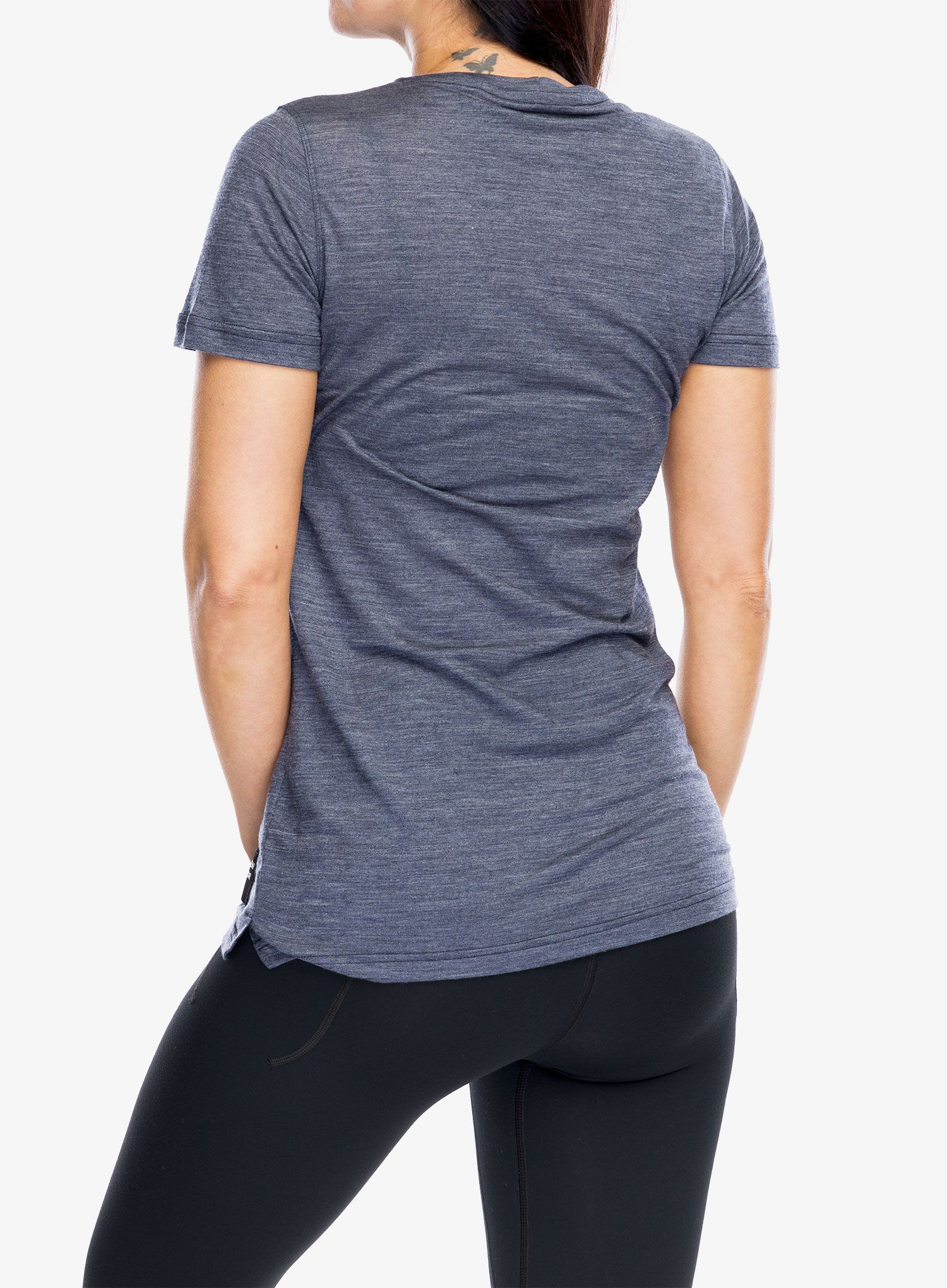 Merino triko dámské Sensor Merino Lite Tee SS - mottled blue