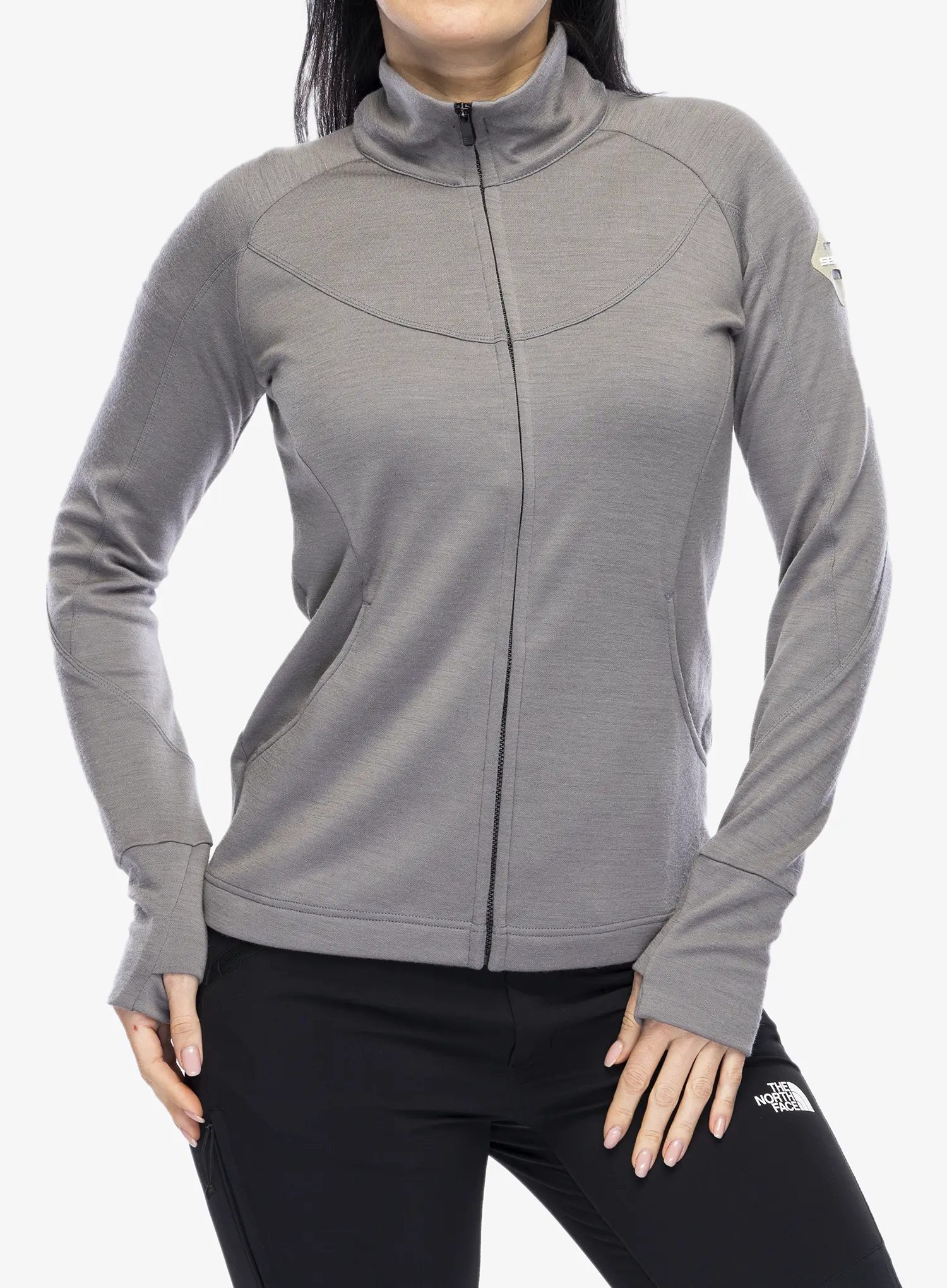 Dámská mikina Sensor Merino UP Fleece Full Zip - grey