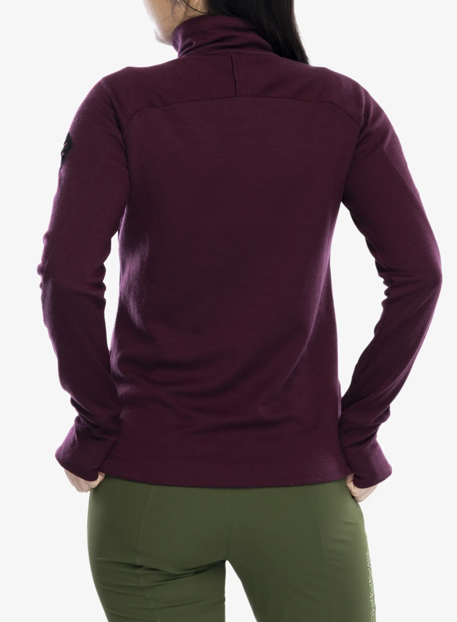 Dámská mikina Sensor Merino UP Fleece Full Zip - port red