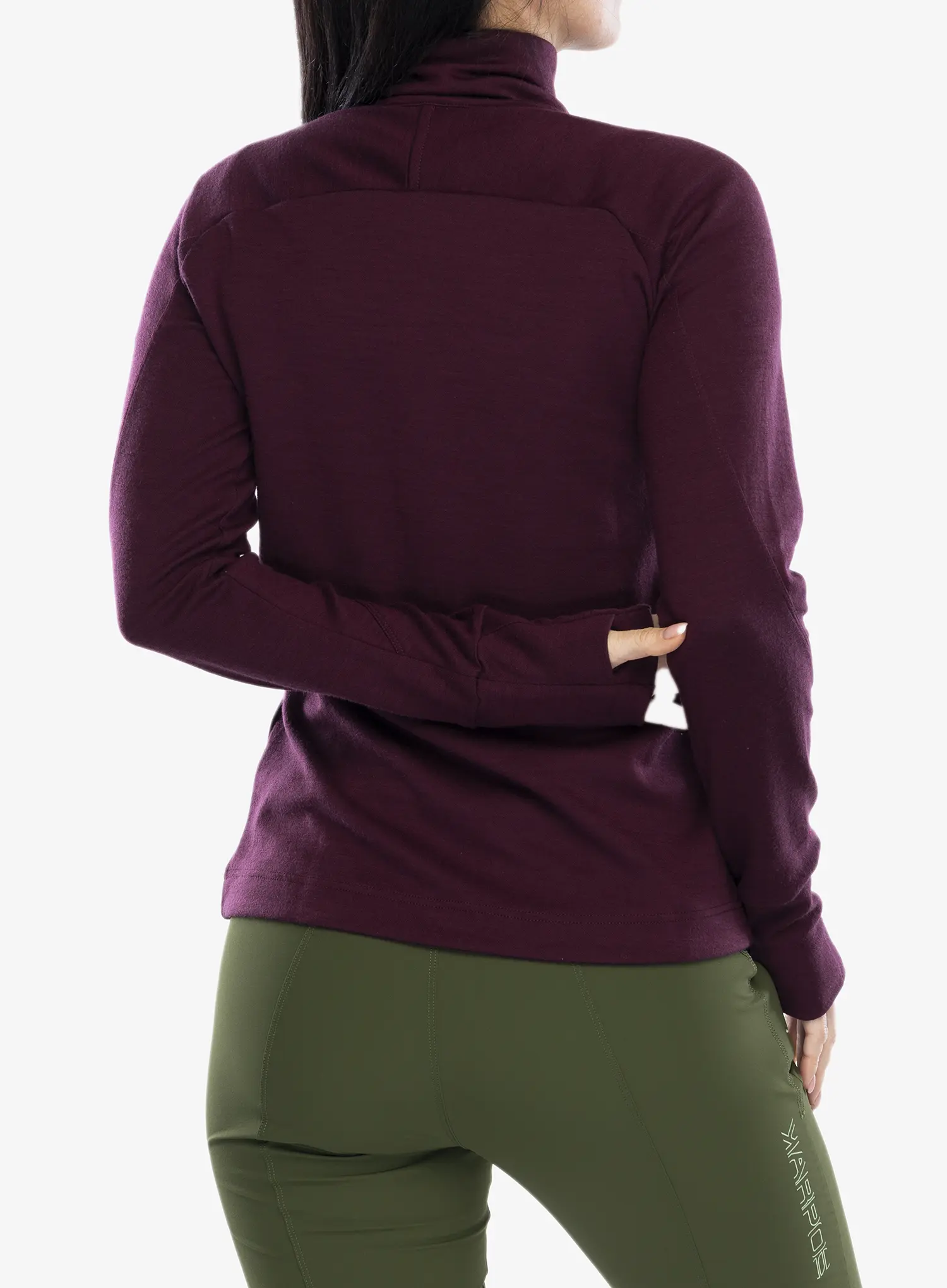 Dámská mikina Sensor Merino UP Fleece Full Zip - port red