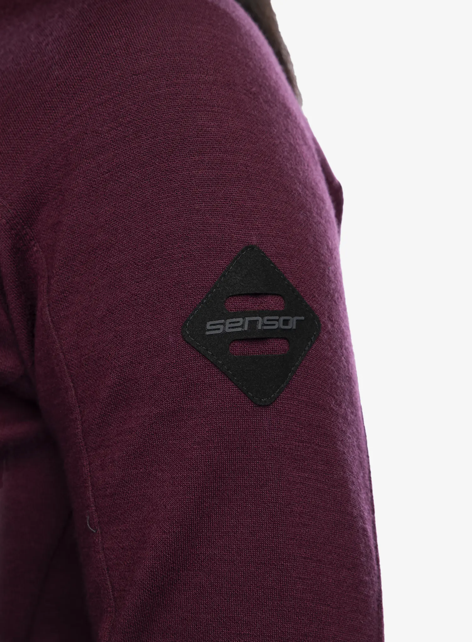 Dámská mikina Sensor Merino UP Fleece Full Zip - port red