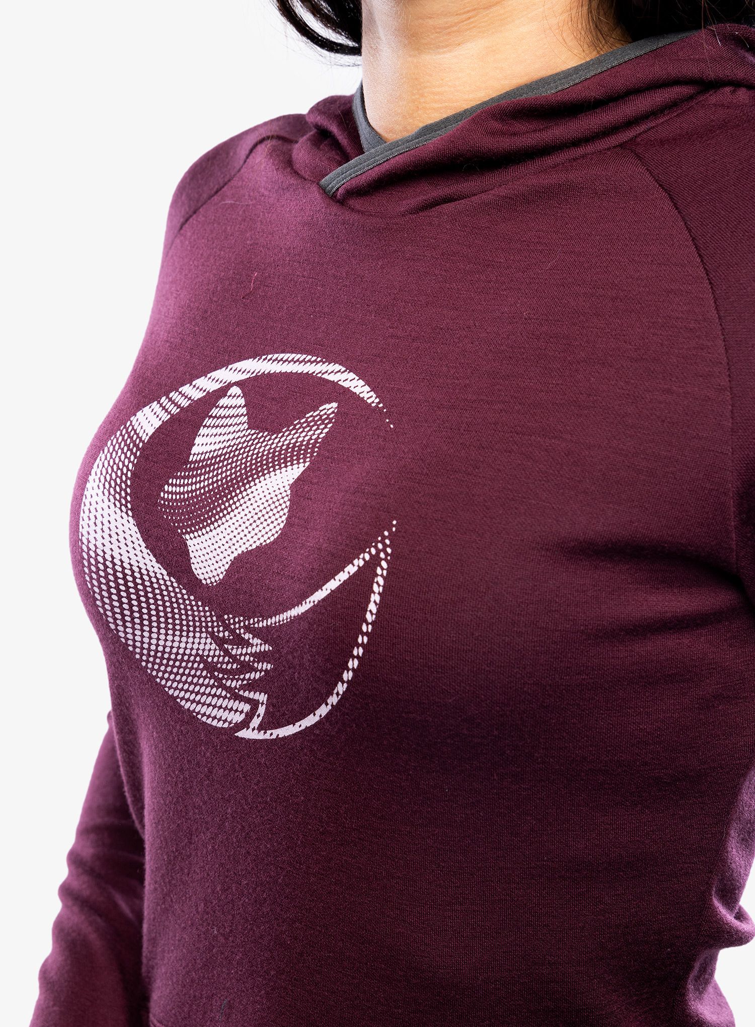 Dámská mikina s kapucí Sensor Merino Up Fleece Hooded - port red fox