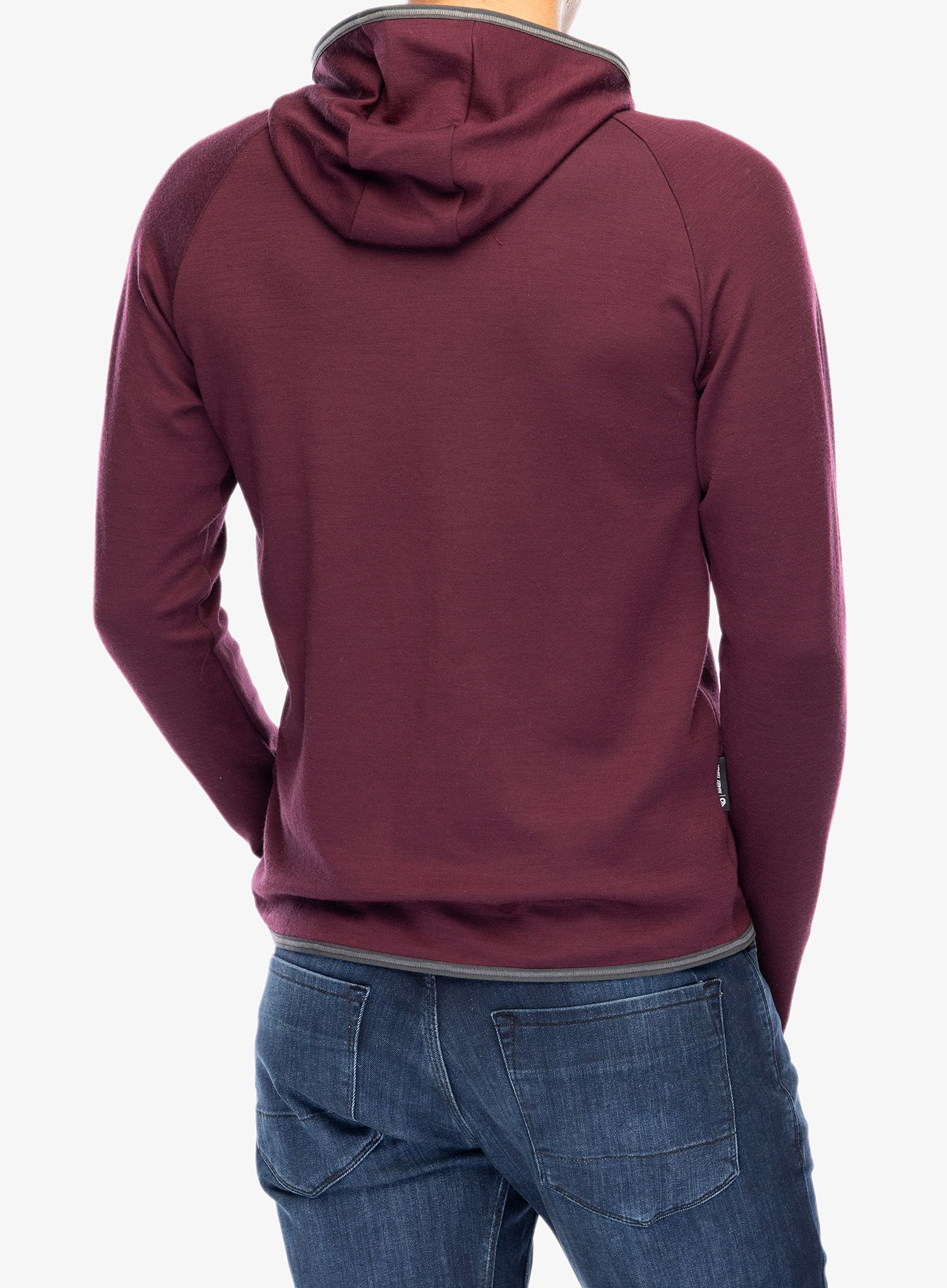 Mikina s kapucí Sensor Merino Upper Sweatshirt Hooded - heli port red