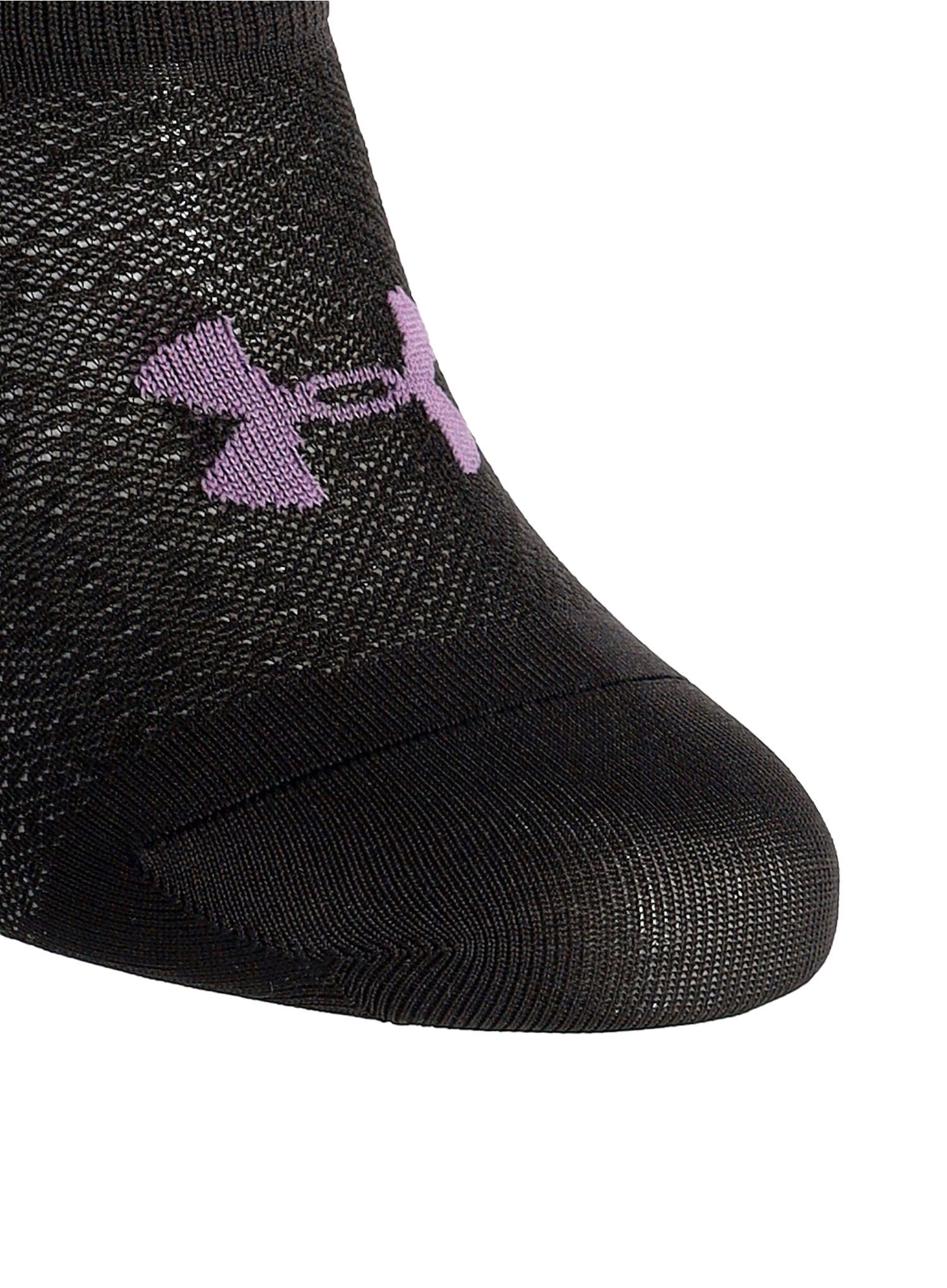 Dámské ponožky Under Armour UA Breathe Lite Ultra 3-Pack Low Liner Socks - retro purple/black/black