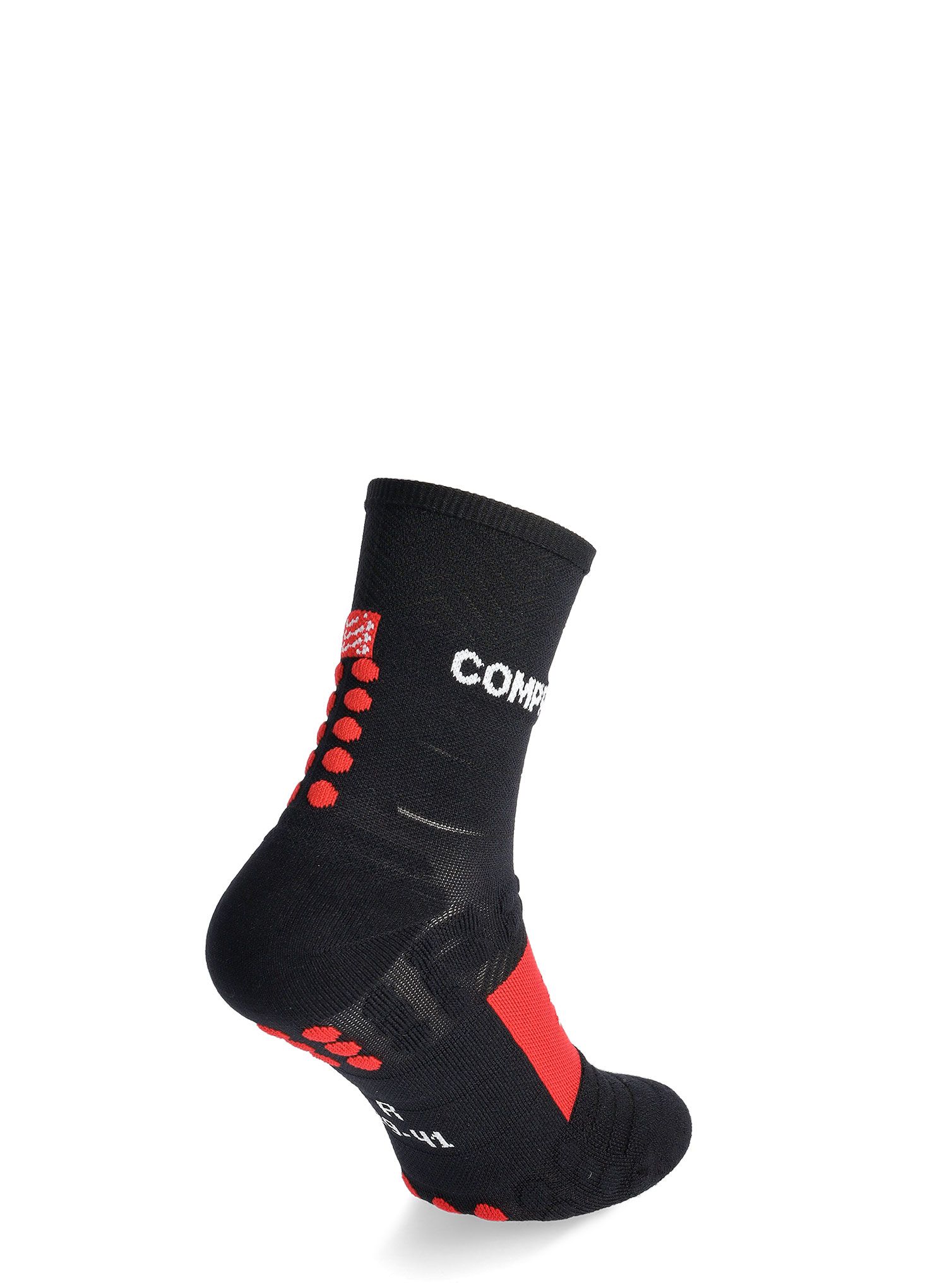 Ponožky na běhání Compressport Pro Racing Socks Winter Run - black/high risk red