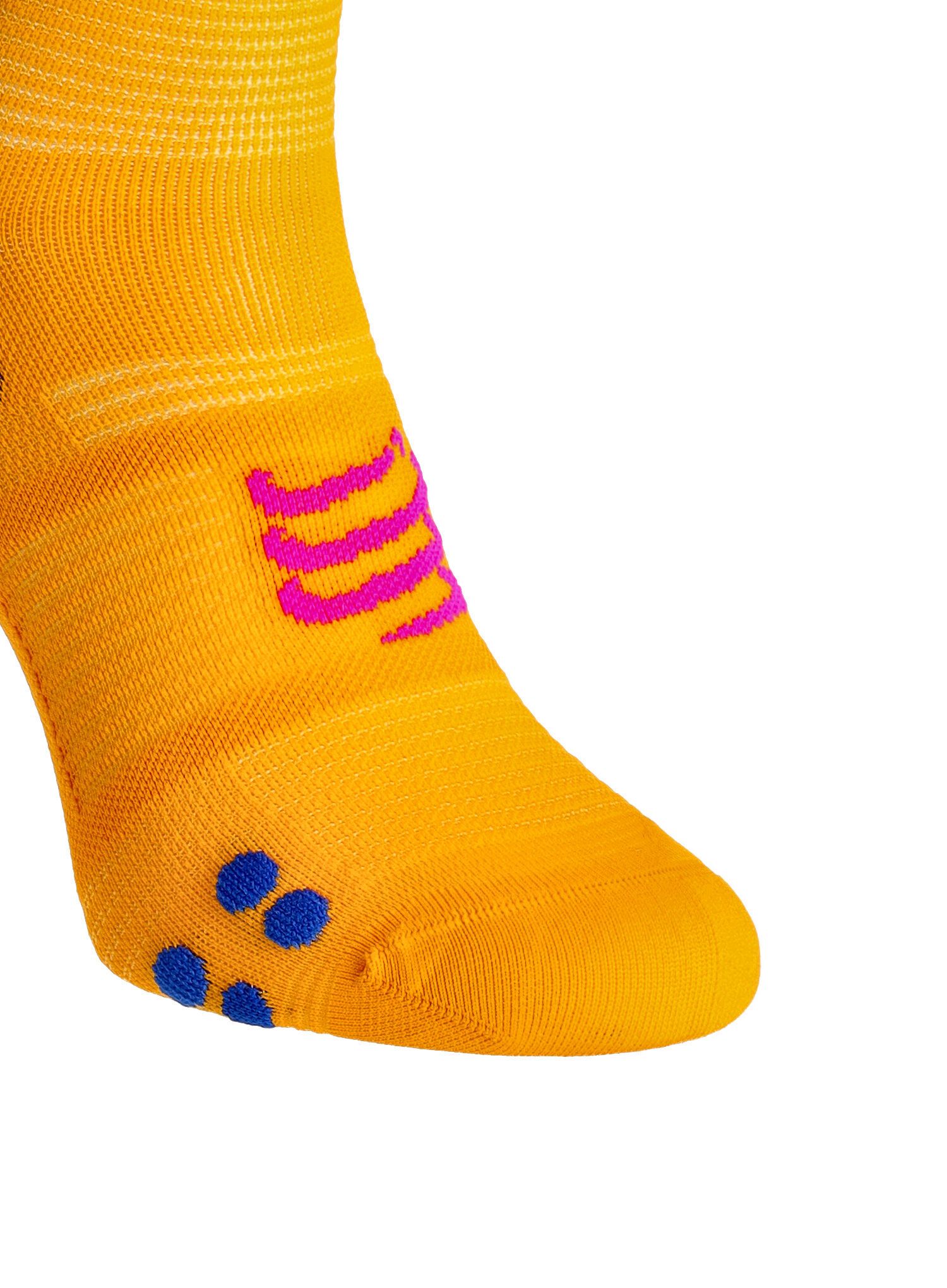 Ponožky na běhání Compressport Pro Racing Socks v4.0 Run High - saffron/dazz blue