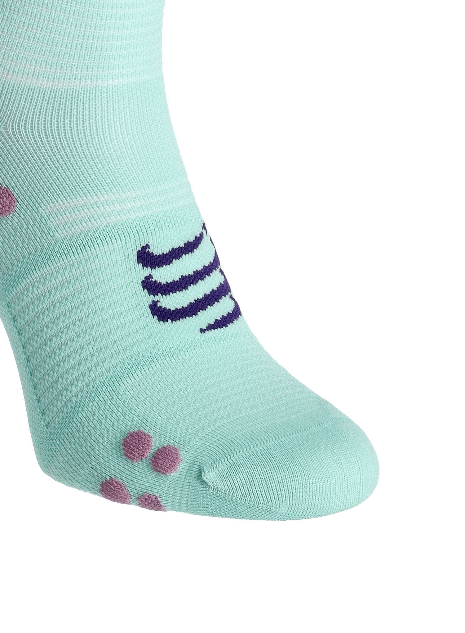 Ponožky na běhání Compressport Pro Racing Socks v4.0 Run High - shell blue/purple