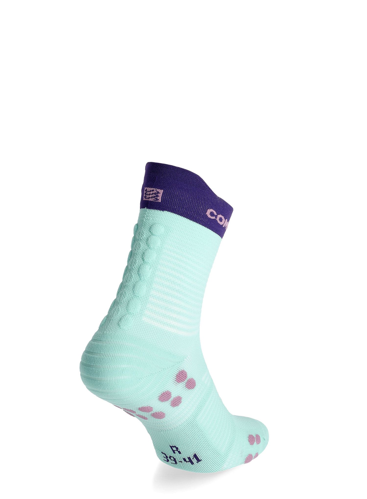 Ponožky na běhání Compressport Pro Racing Socks v4.0 Run High - shell blue/purple