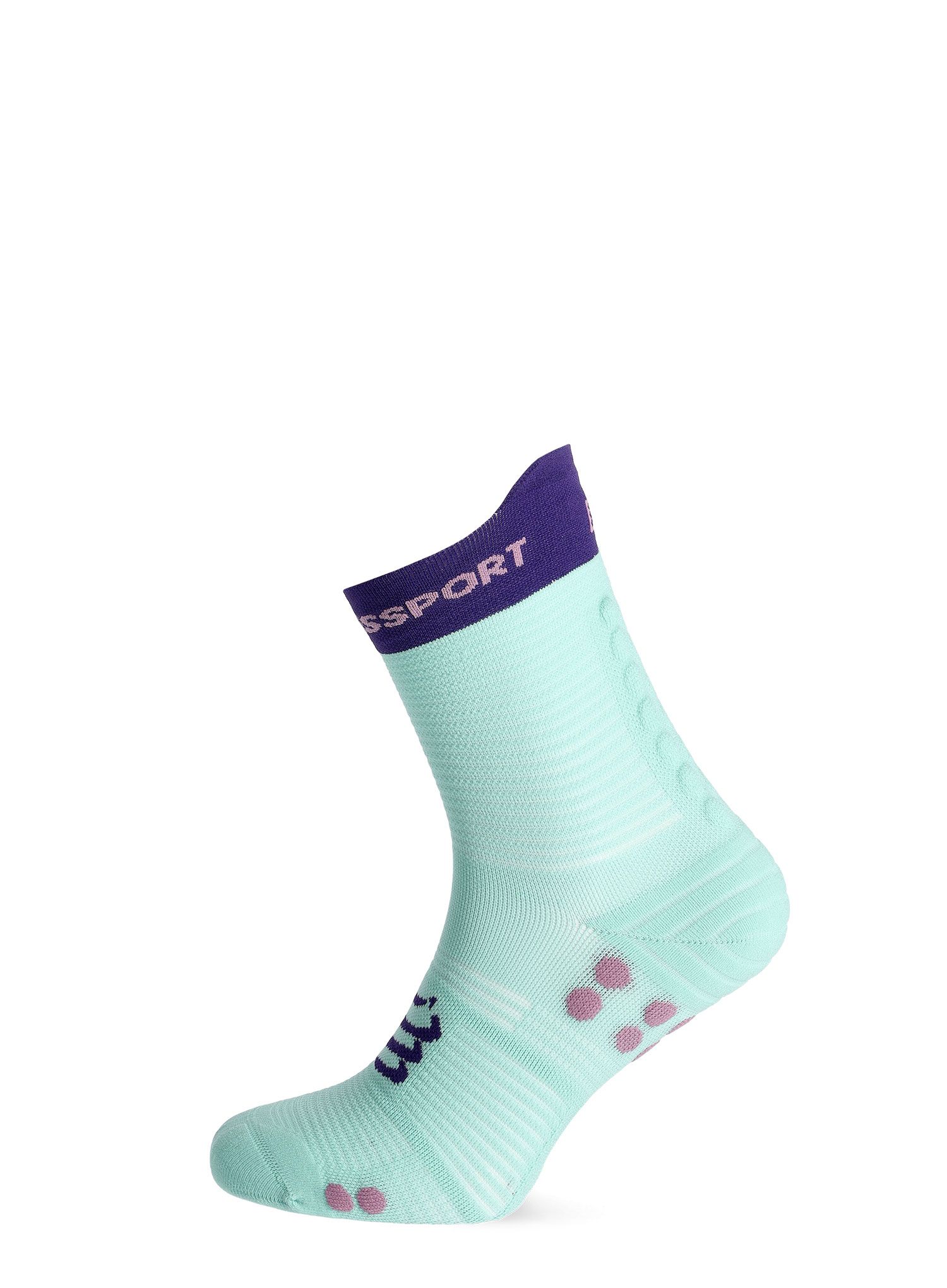 Ponožky na běhání Compressport Pro Racing Socks v4.0 Run High - shell blue/purple