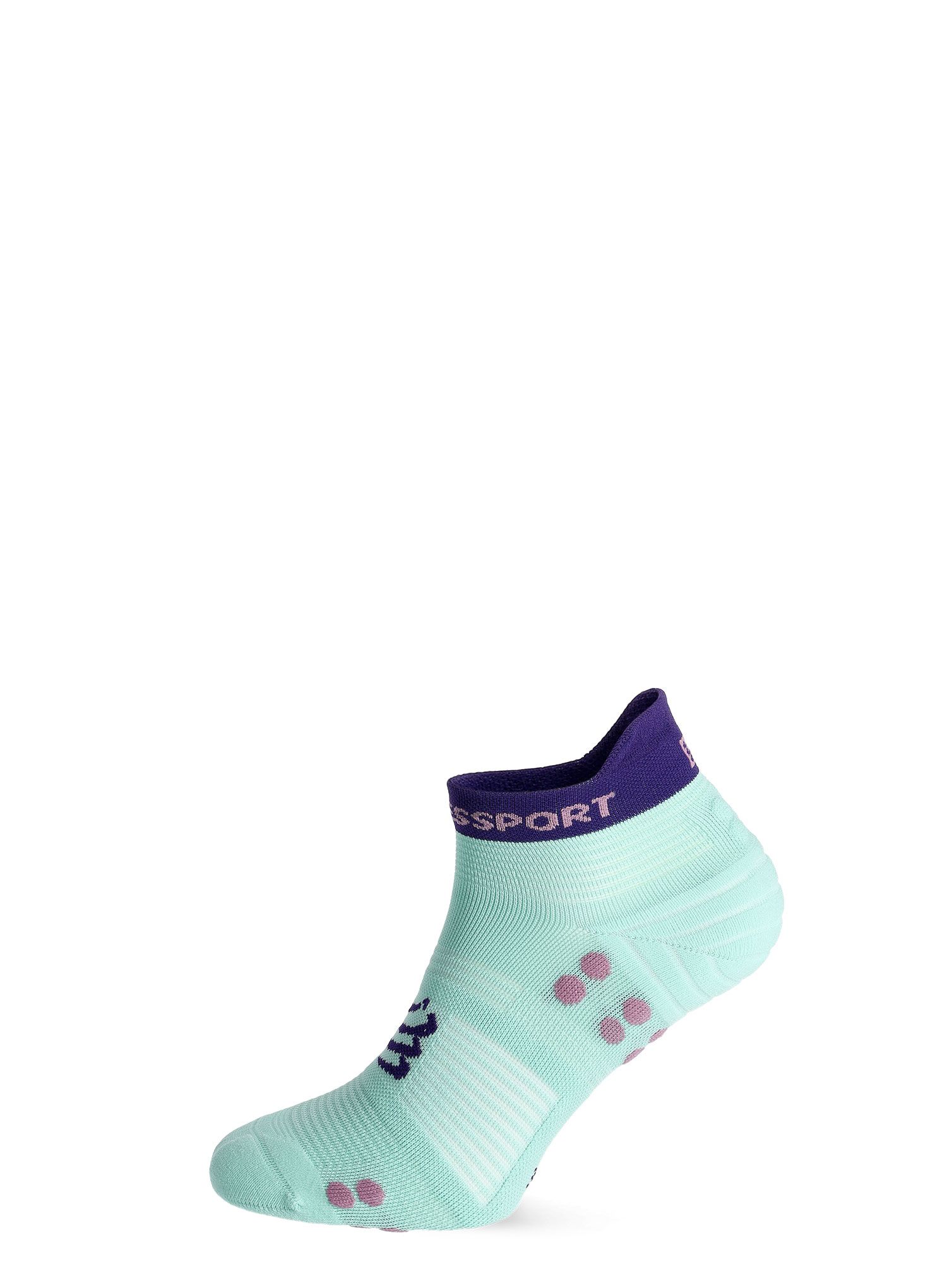 Ponožky na běhání Compressport Pro Racing Socks v4.0 Run Low - shell blue/purple