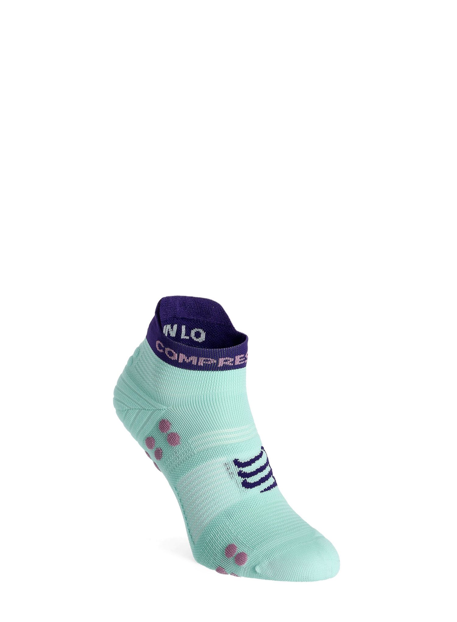 Ponožky na běhání Compressport Pro Racing Socks v4.0 Run Low - shell blue/purple
