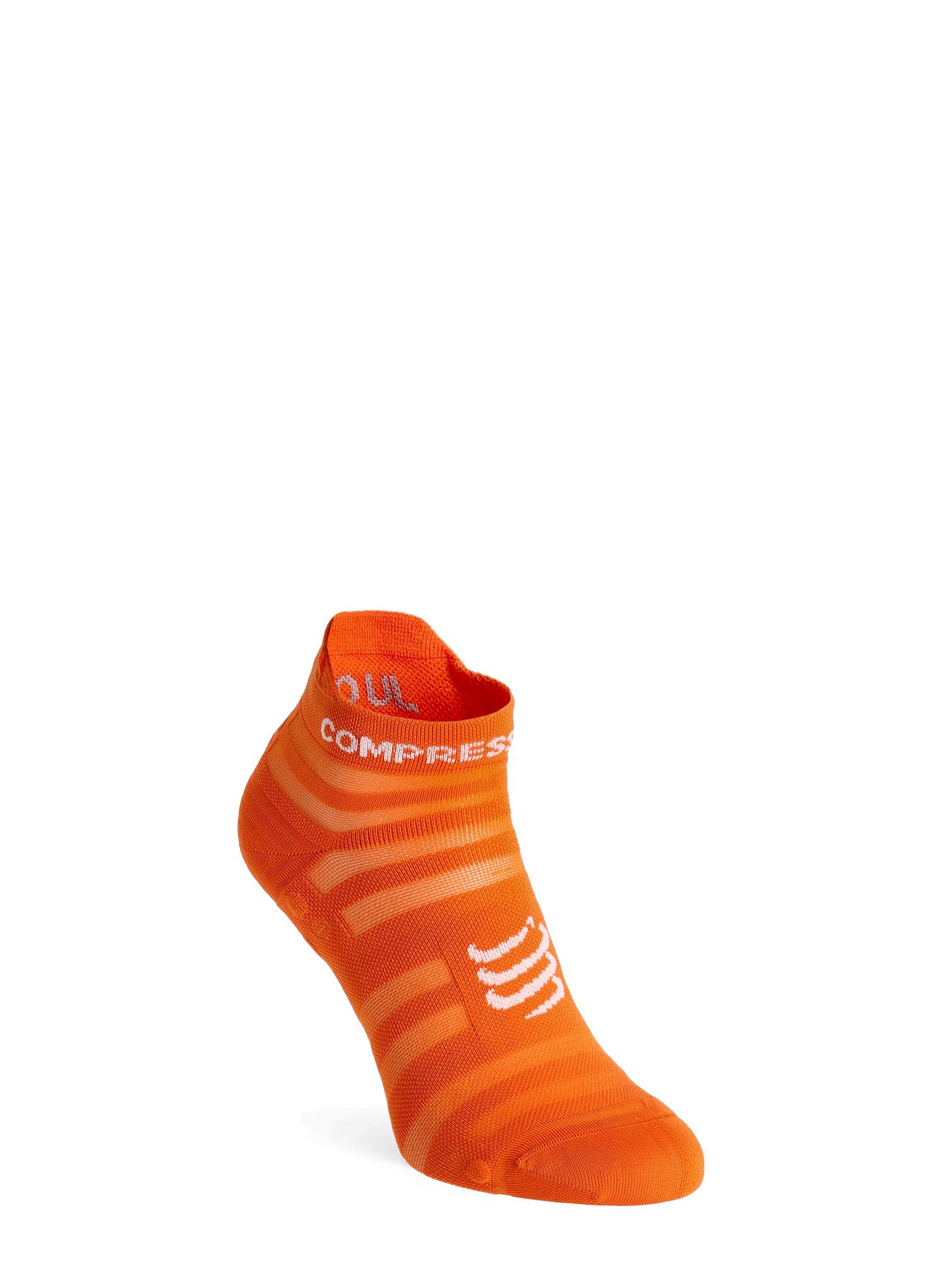 Ponožky na běhání Compressport Pro Racing Socks v4.0 Ultralight Run Low - fire/white