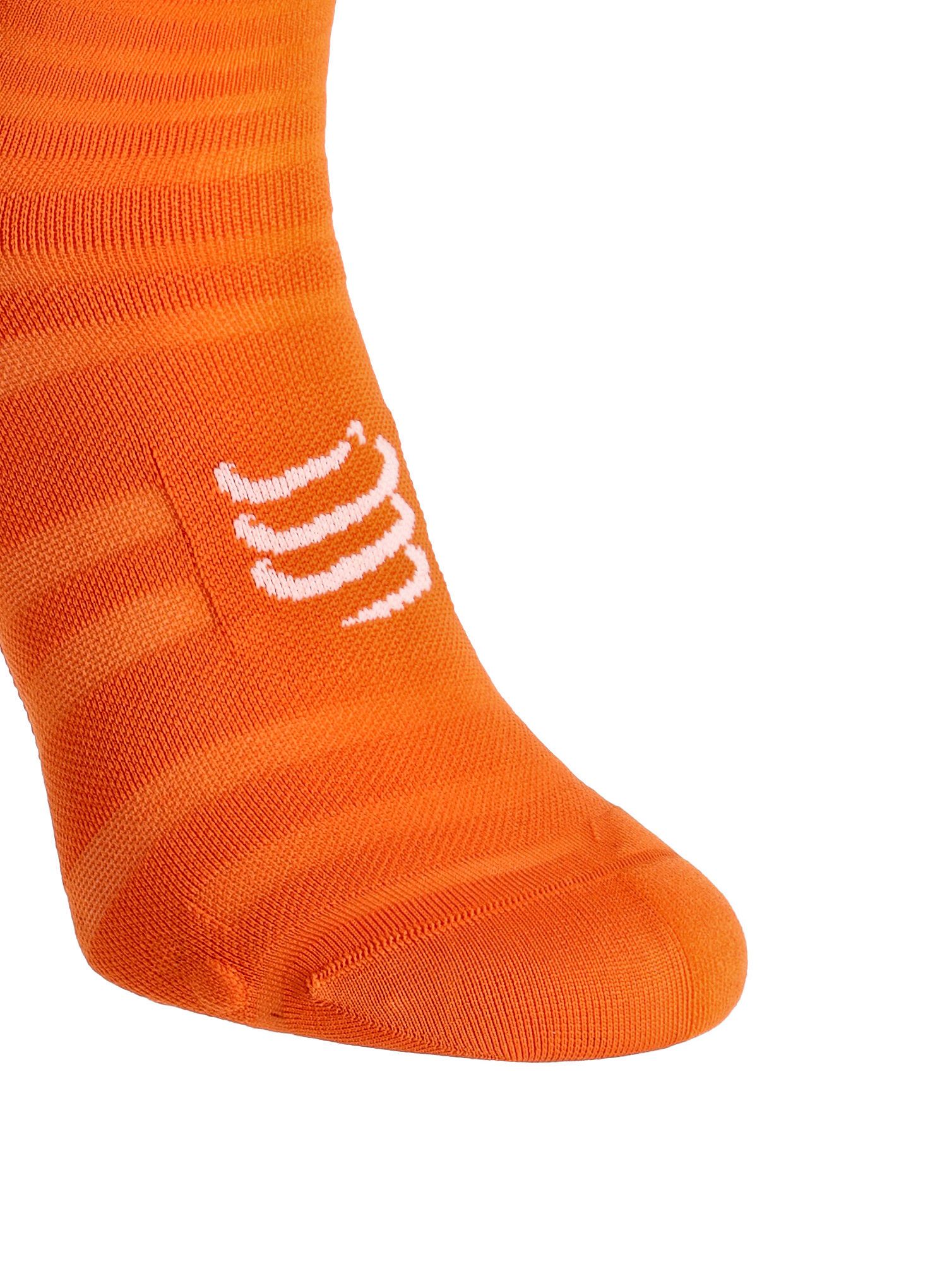 Ponožky na běhání Compressport Pro Racing v4.0 Ultralight Run High - fire/white