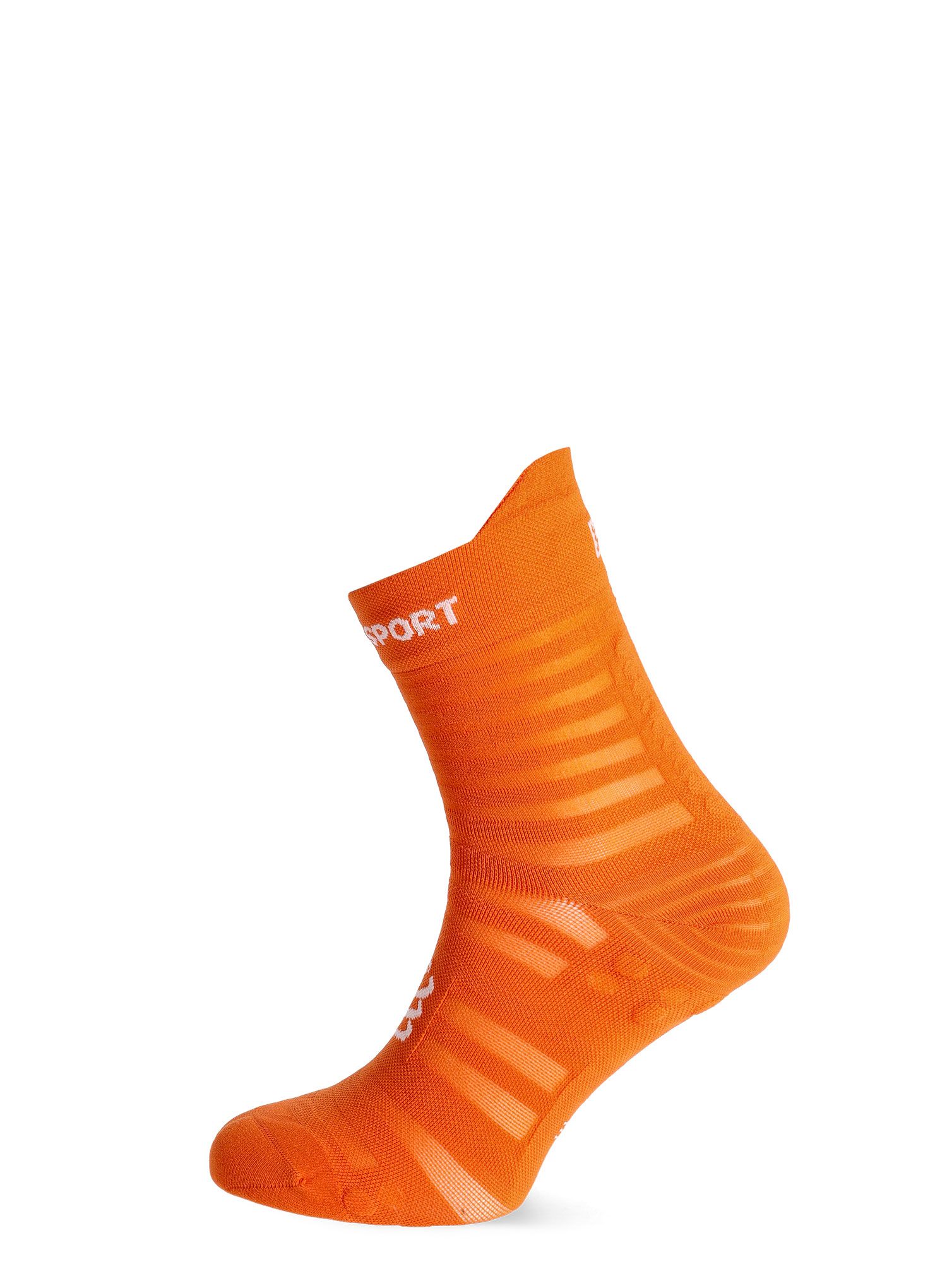 Ponožky na běhání Compressport Pro Racing v4.0 Ultralight Run High - fire/white