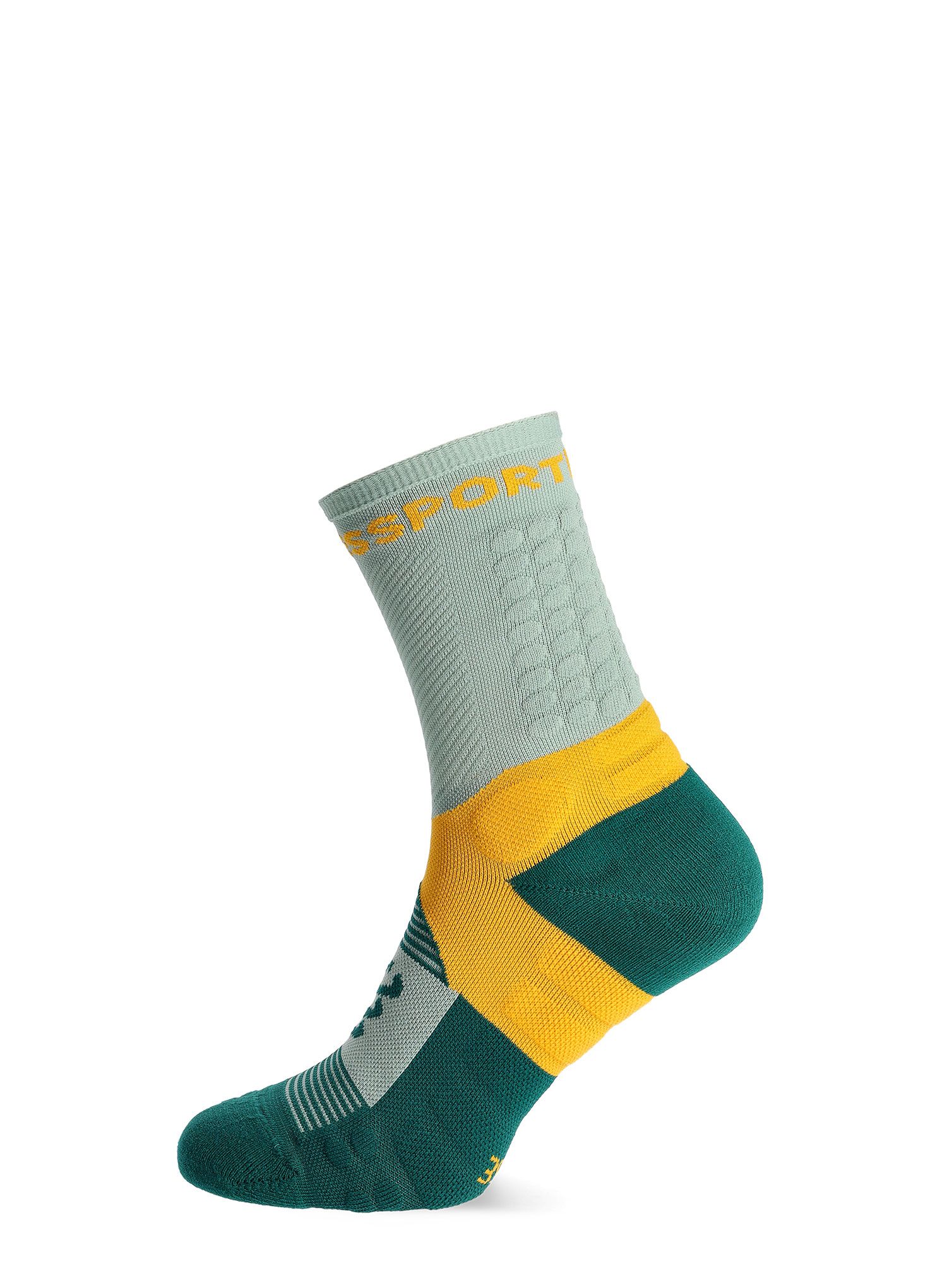 Ponožky na běhání Compressport Ultra Trail Socks v2.0 - slate grey/saffron