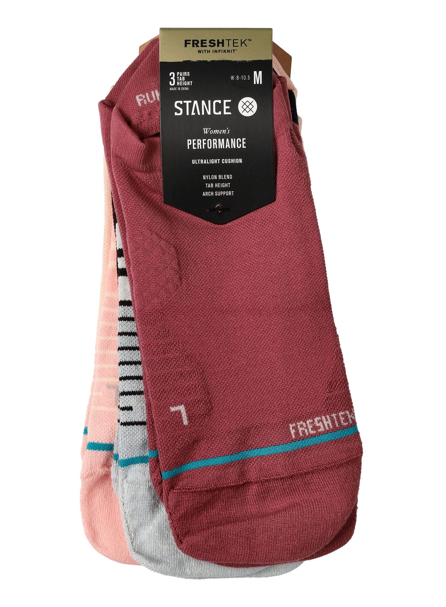 Běžecké ponožky dámské Stance Circuit 3 Pack - rebelrose