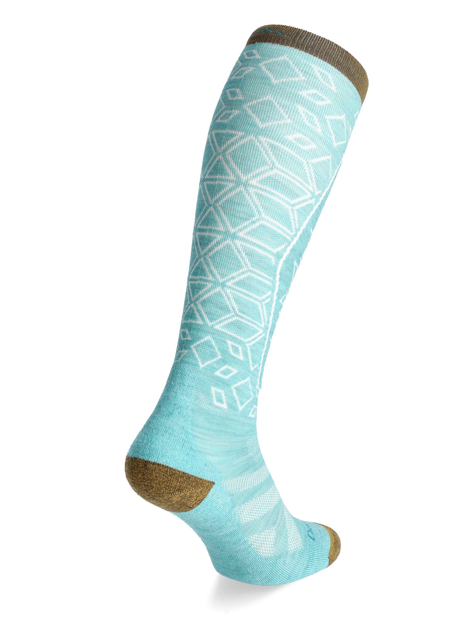 Dámské ponožky Darn Tough Traverse OTC Lightweight Ski and Snowboard Sock - aqua