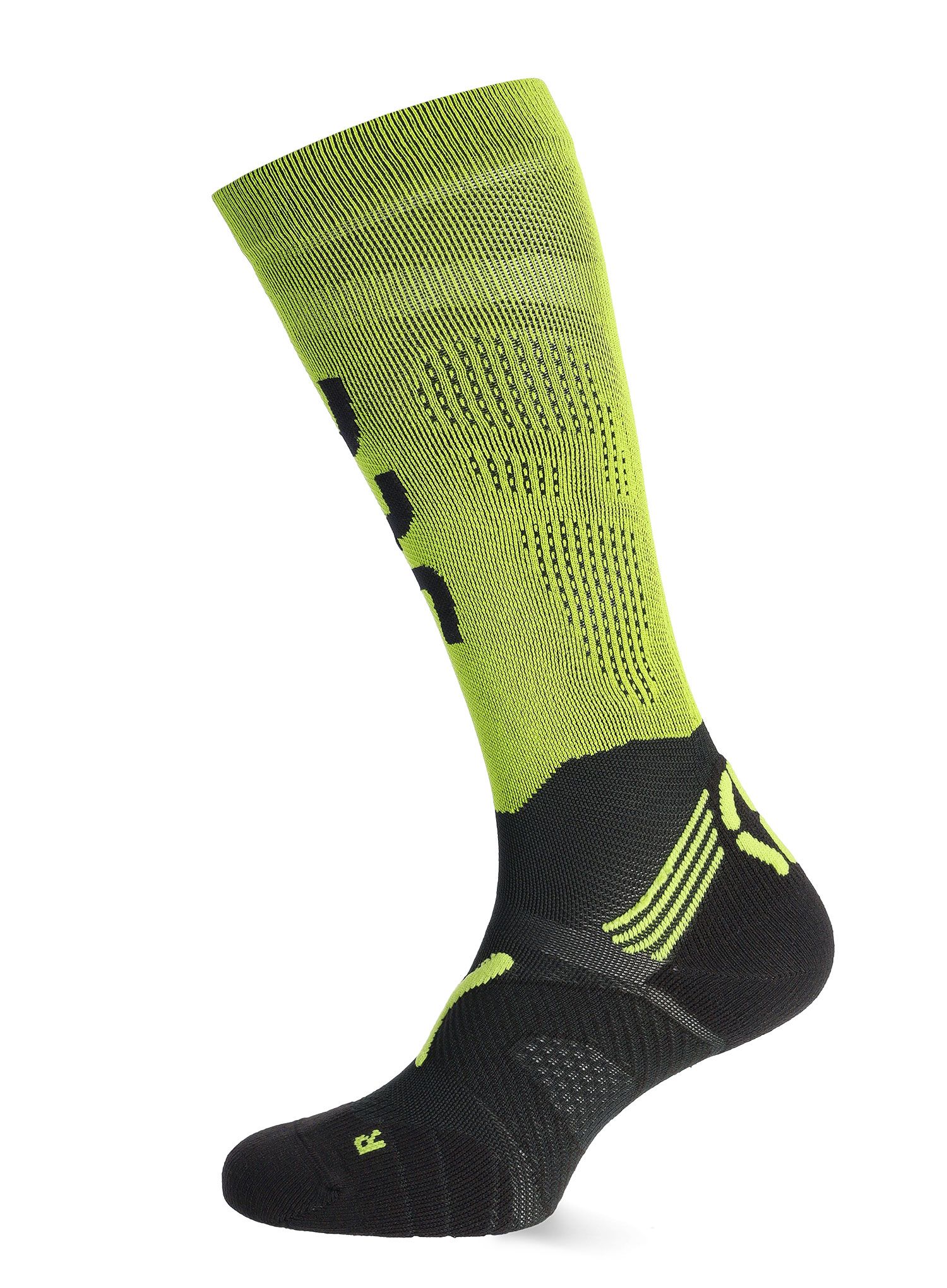 Kompresní ponožky na běhání UYN Run Comperssion Fly - green/black