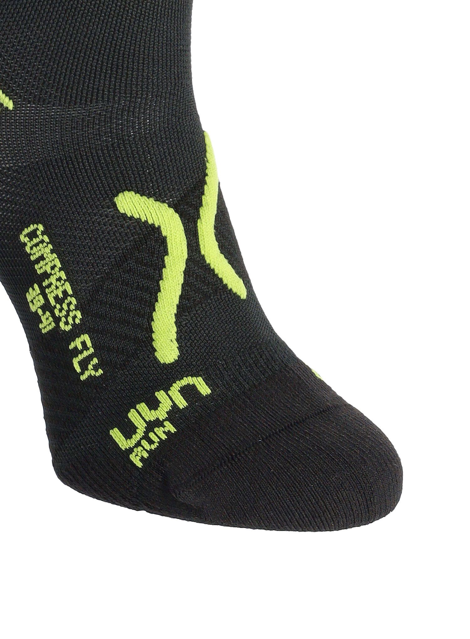 Kompresní ponožky na běhání UYN Run Comperssion Fly - green/black
