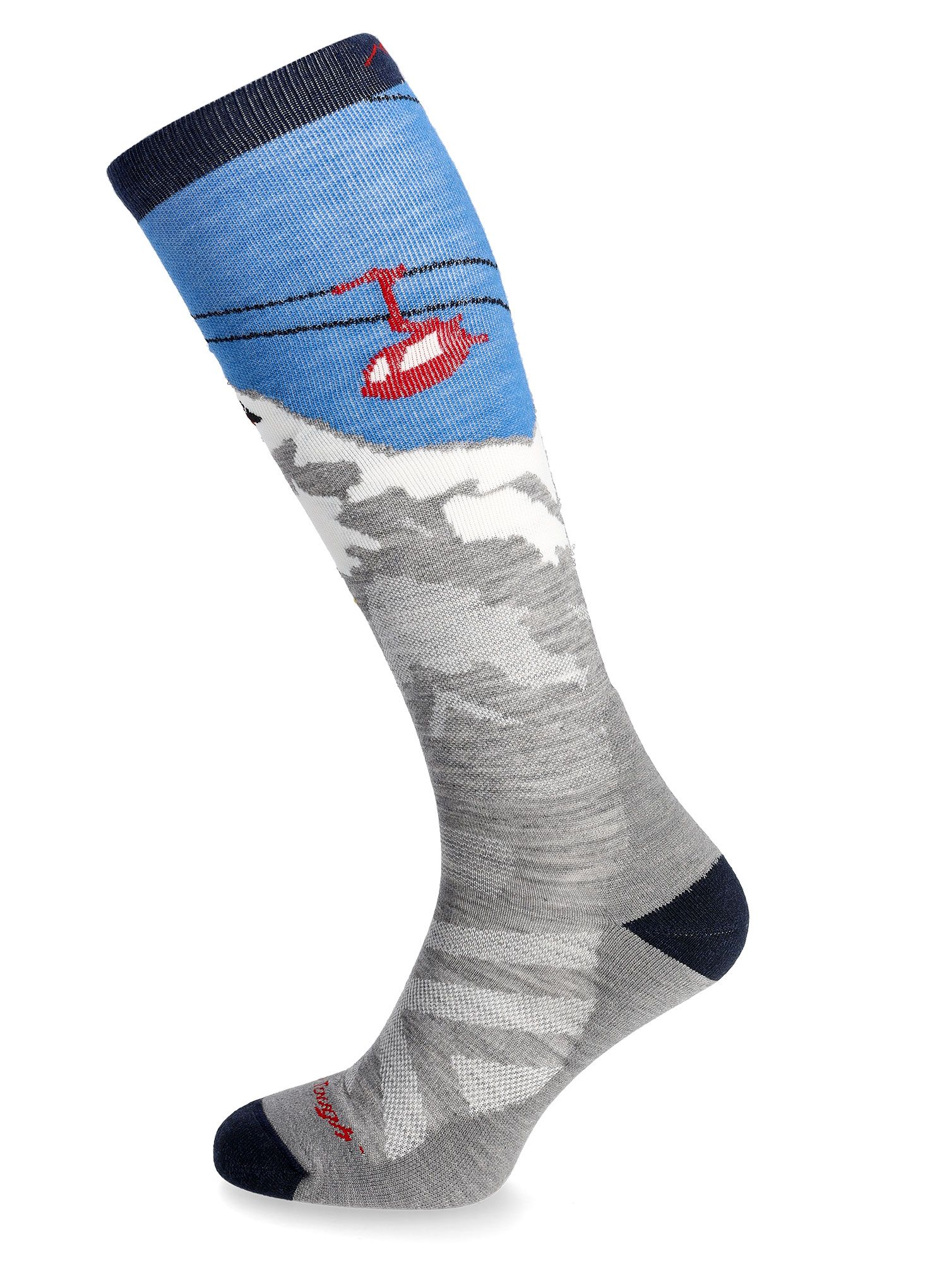 Merino ponožky Darn Tough Heady Yeti OTC Midweight with Cushion - gray