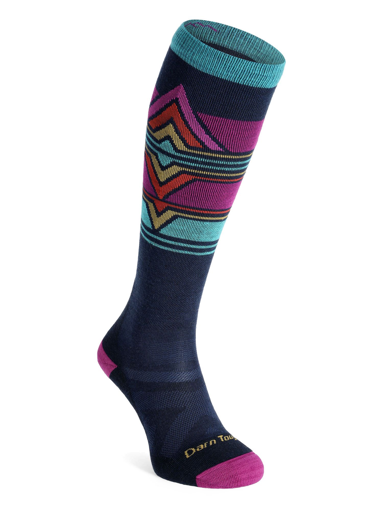 Merino ponožky dámské Darn Tough Echo OTC Midweight with Cushion - eclipse