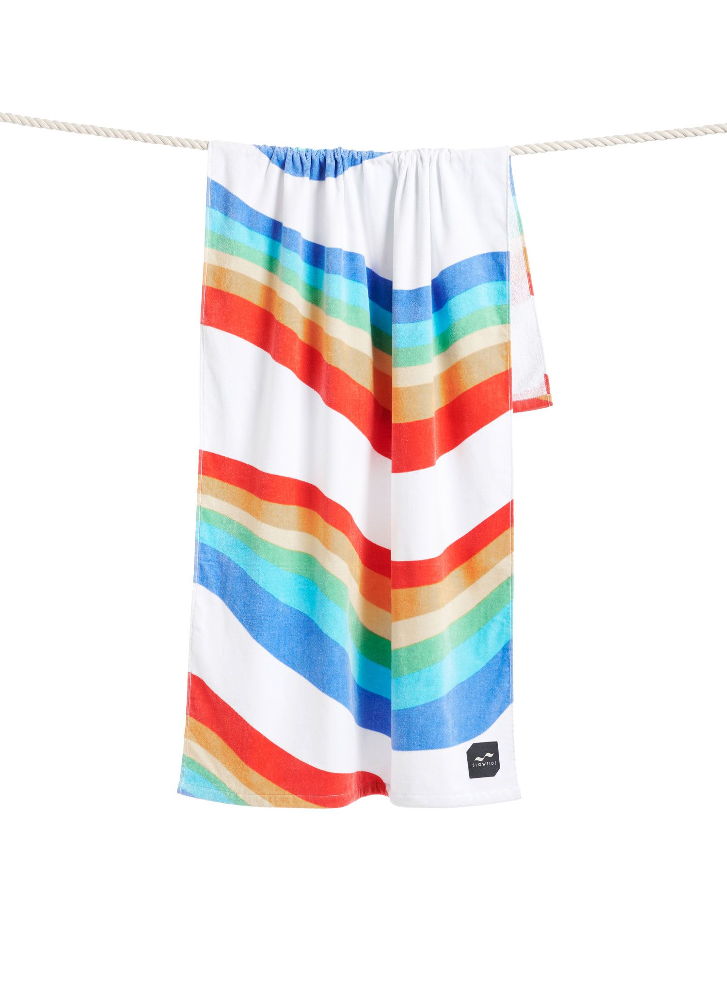 Plážový ručník Slowtide Roygbiv Beach Towel - white