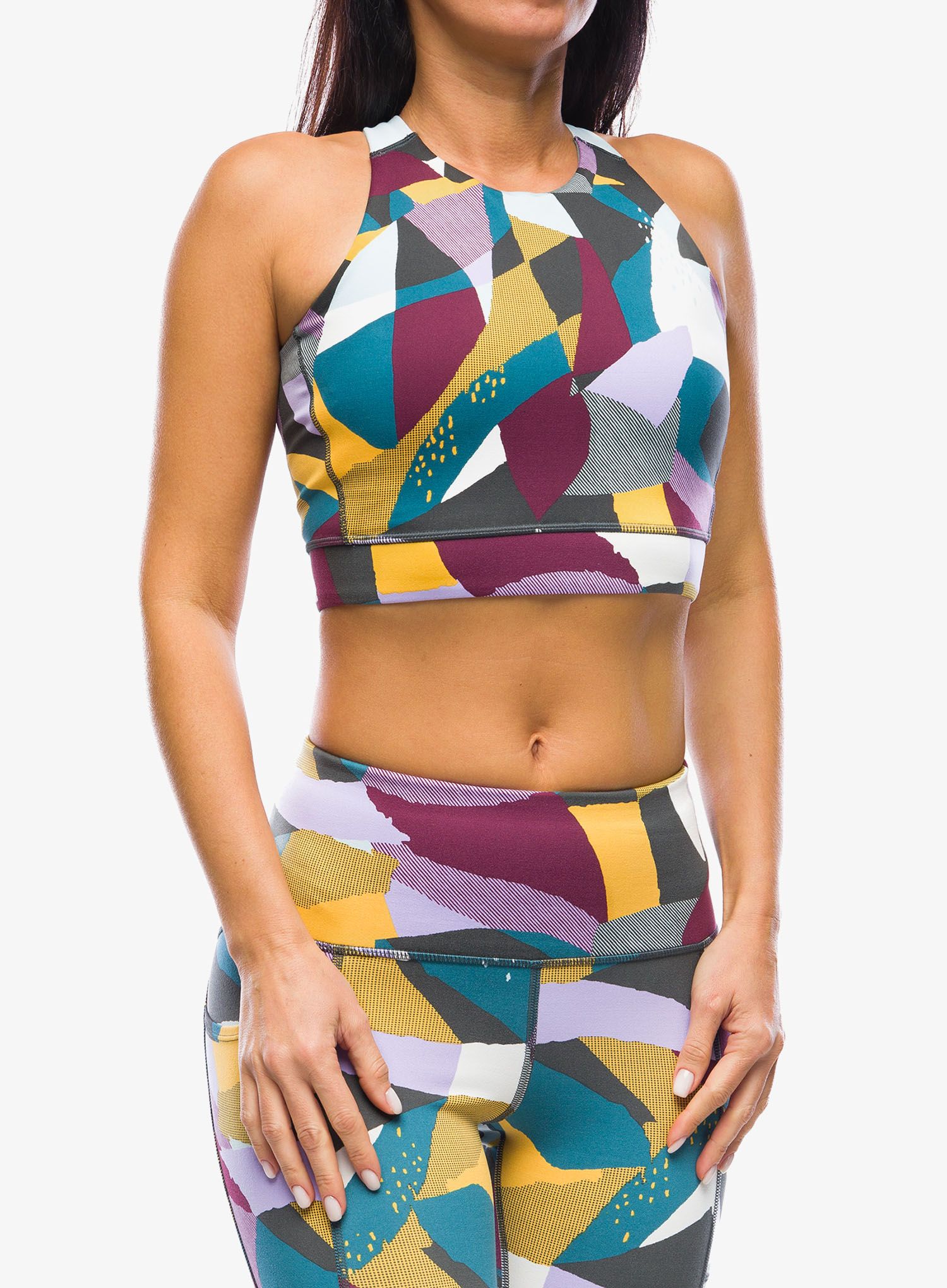 Sportovní podprsenka Smartwool Active Crop Bra - twilight blue mosaic