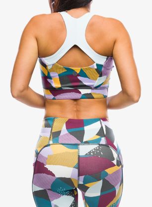 Sportovní podprsenka Smartwool Active Crop Bra - twilight blue mosaic