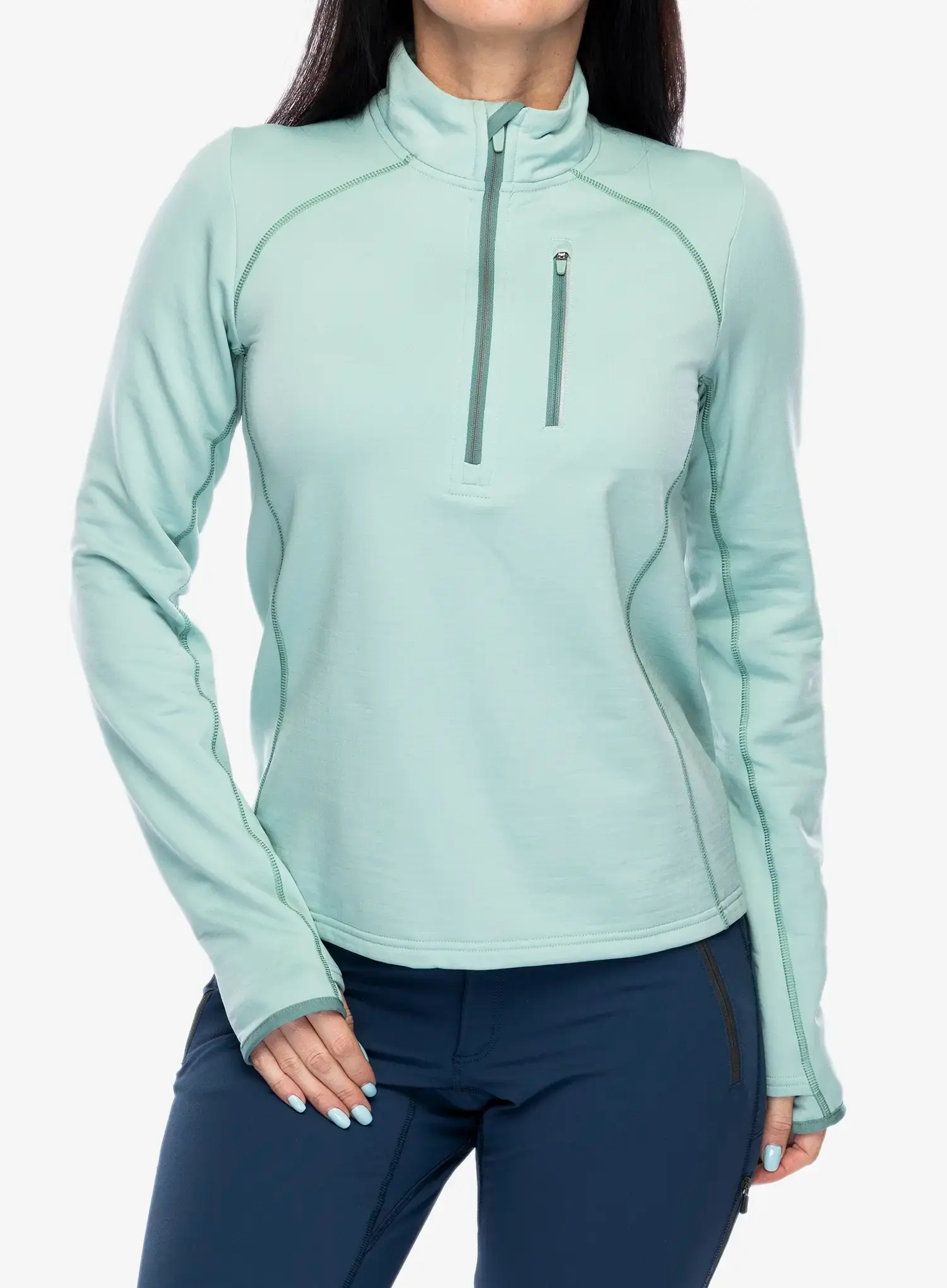 Dámská mikina Smartwool Active Fleece 1/2 Zip - arctic green