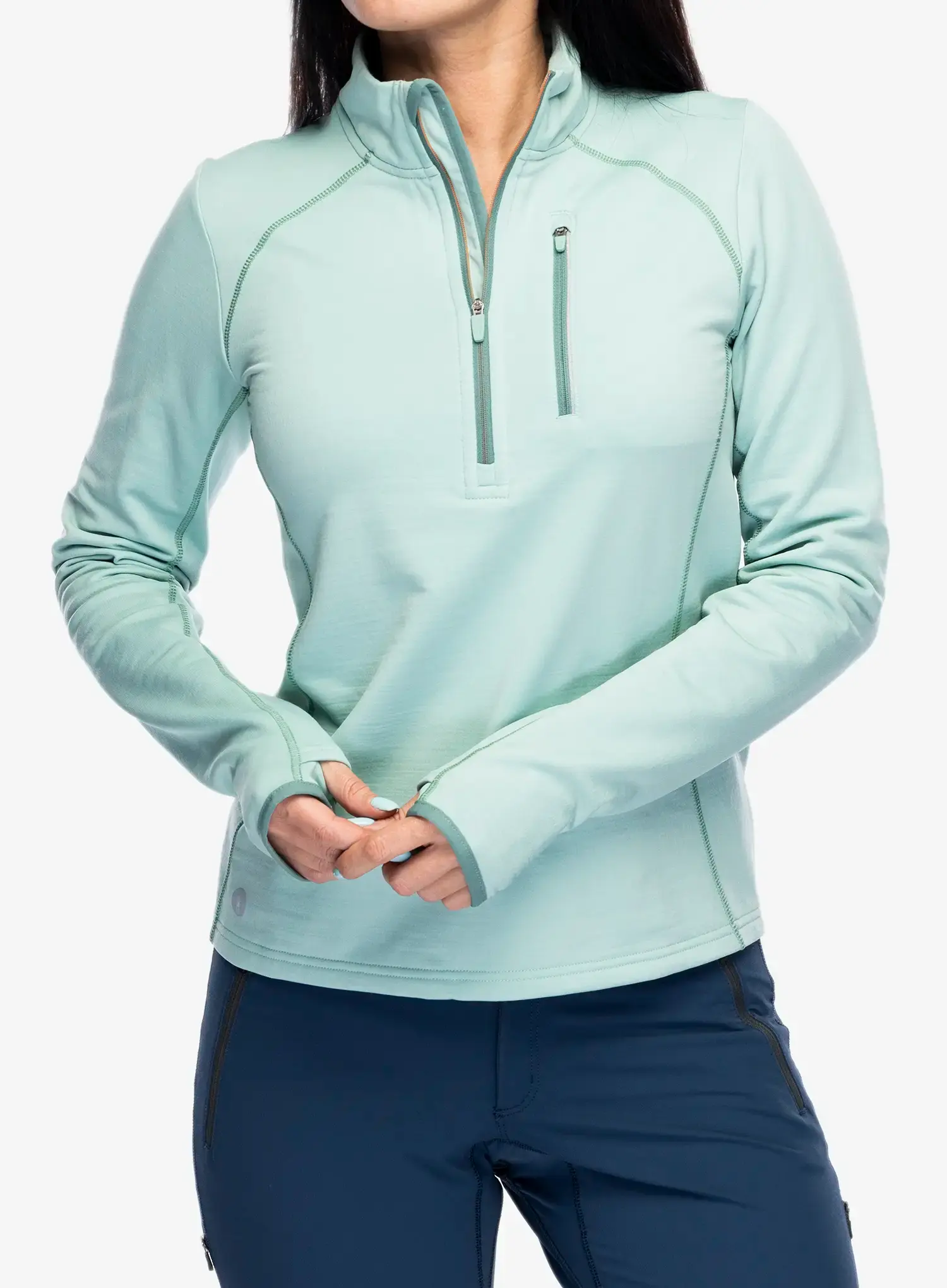 Dámská mikina Smartwool Active Fleece 1/2 Zip - arctic green