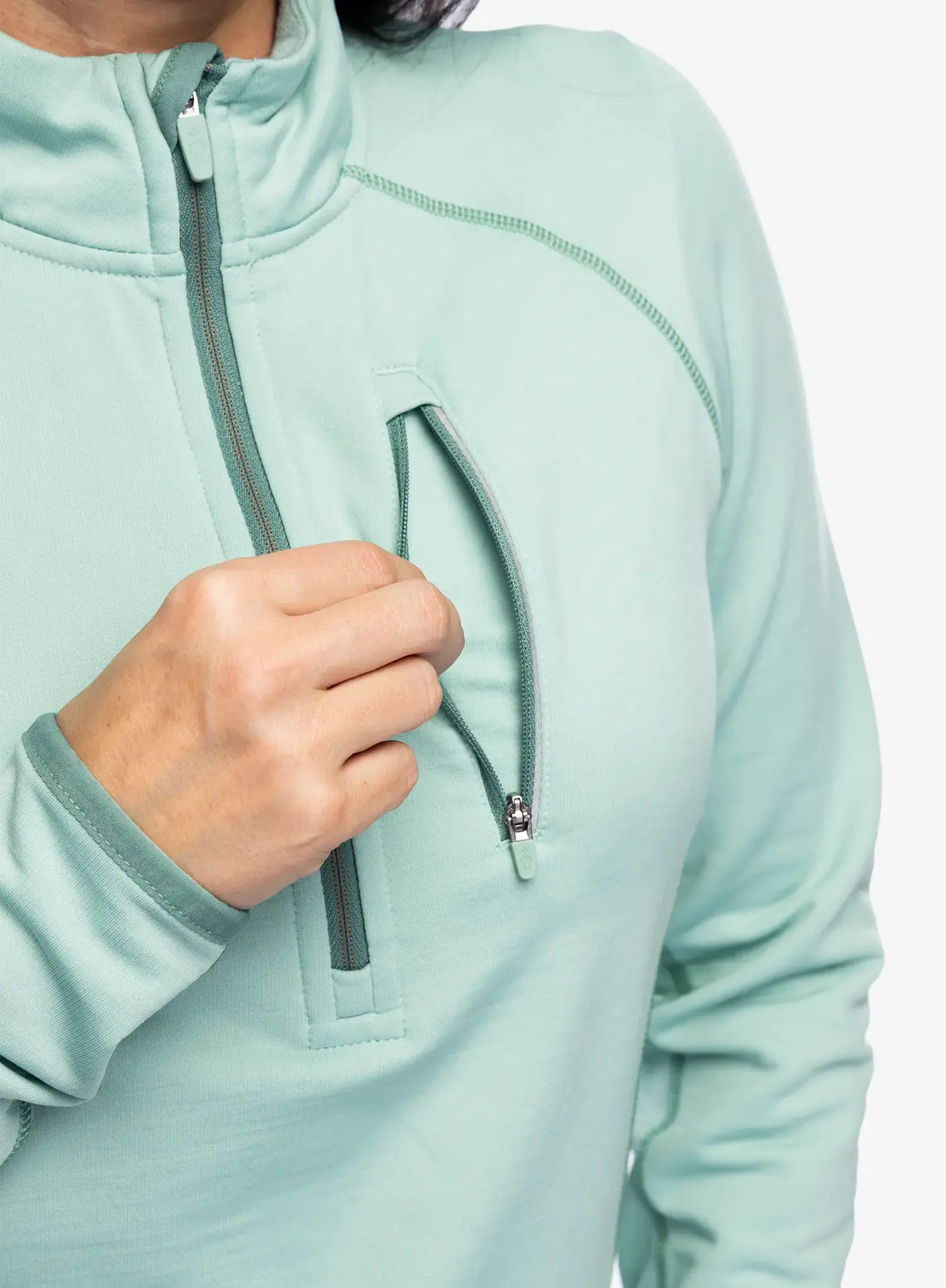 Dámská mikina Smartwool Active Fleece 1/2 Zip - arctic green