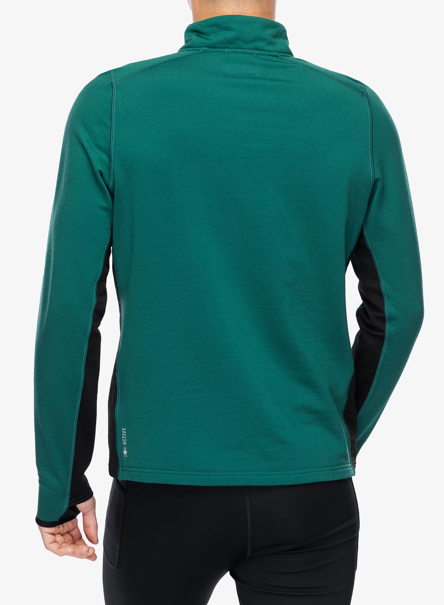 Mikina bez kapuce Smartwool Active Fleece 1/2 Zip - evergreen