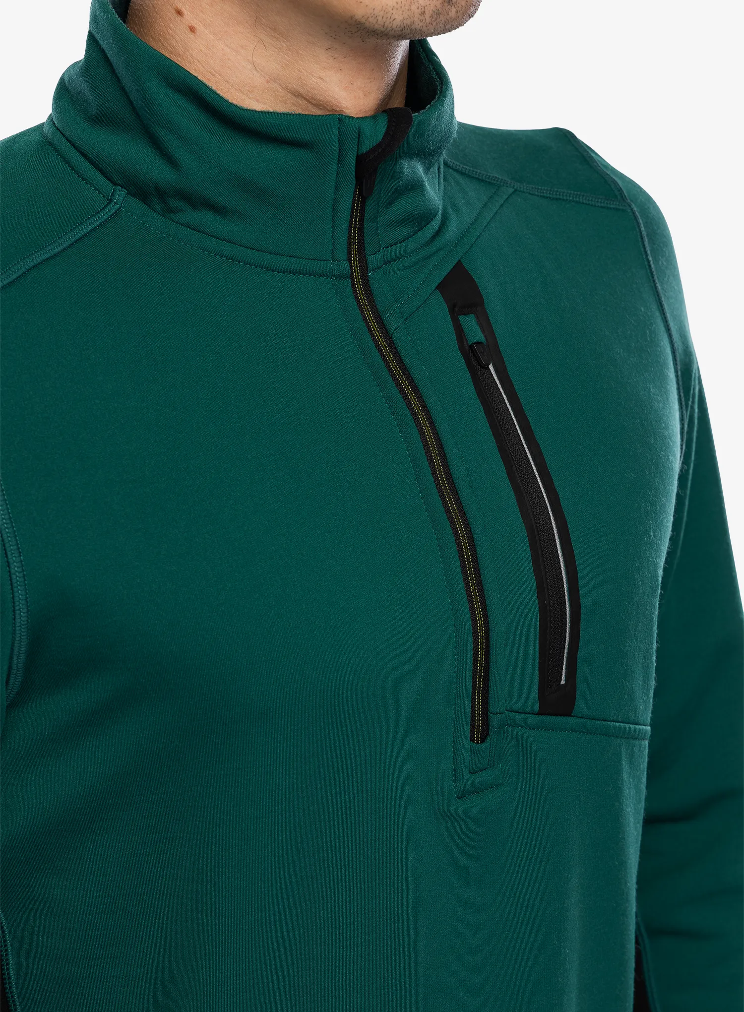 Mikina bez kapuce Smartwool Active Fleece 1/2 Zip - evergreen