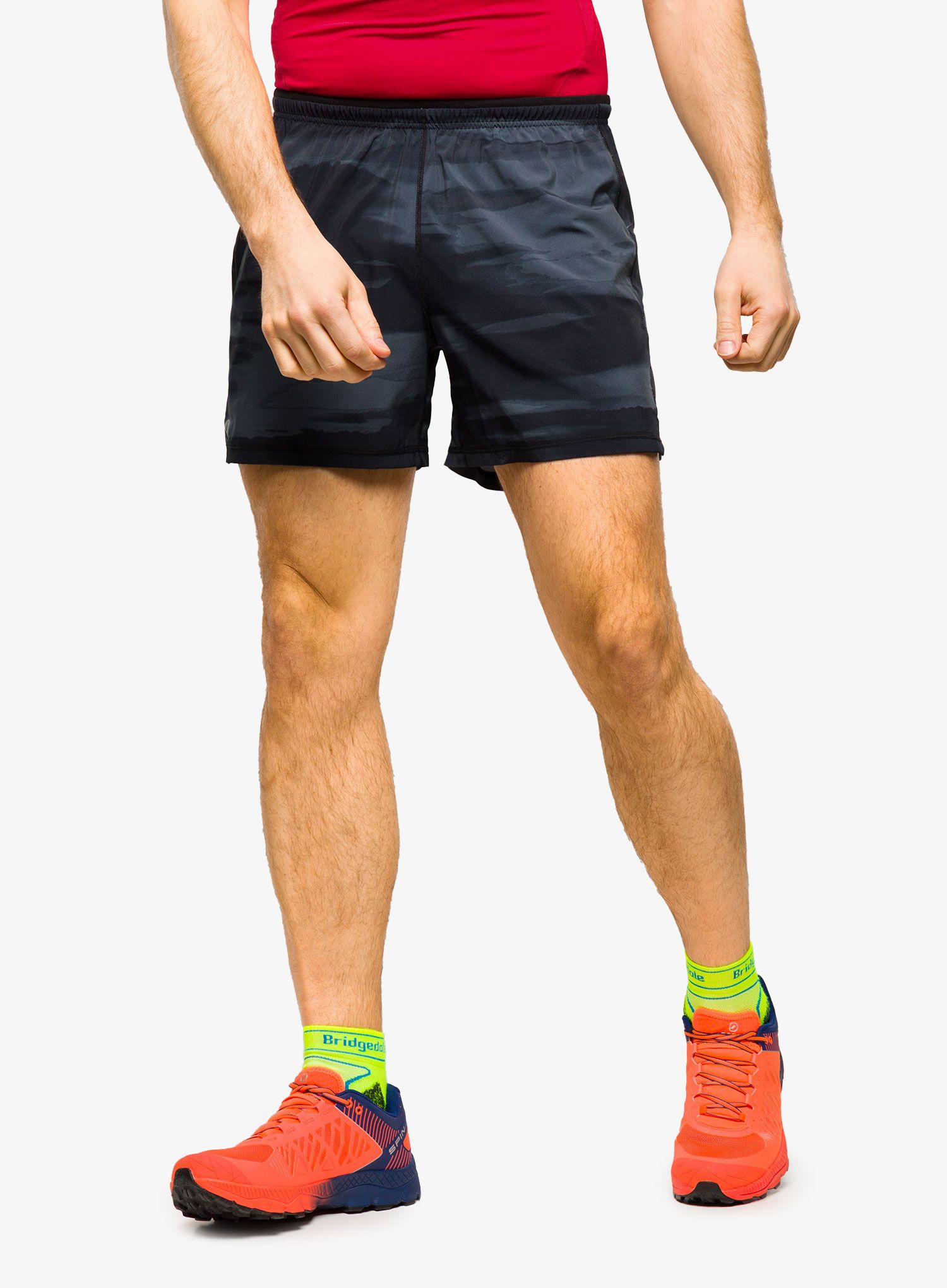 Outdoorové kraťasy Smartwool Active Lined 5 Short - black horizon print