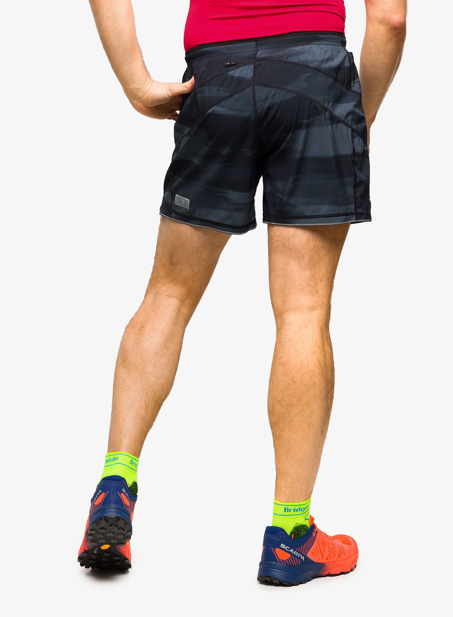 Outdoorové kraťasy Smartwool Active Lined 5 Short - black horizon print